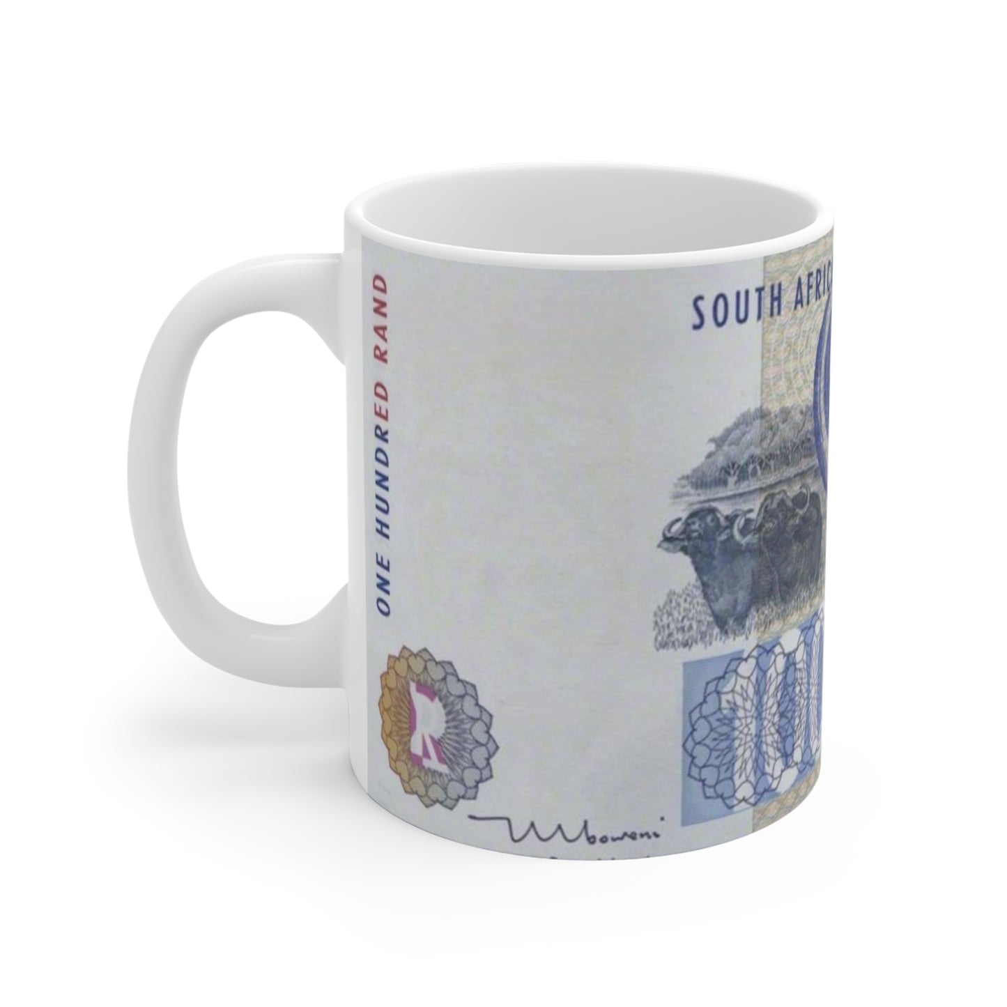 SOUTH AFRICA MONEY Mug, South Africa gift, south african Cape Buffalo mug, gift for south african, south africa house warming gift,