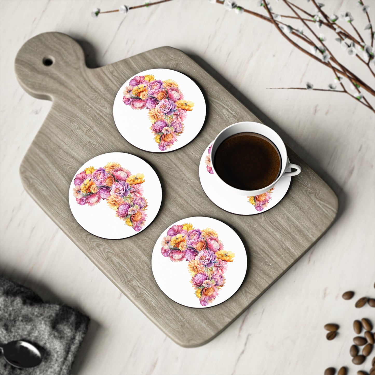Coasters SA Floral (round or square shape)