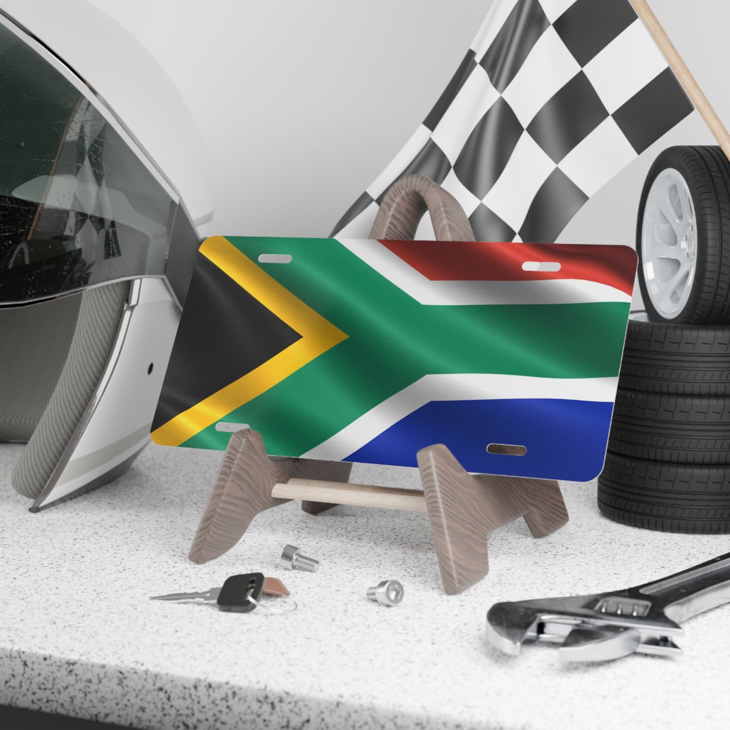 Vanity License Plate South Africa Flag