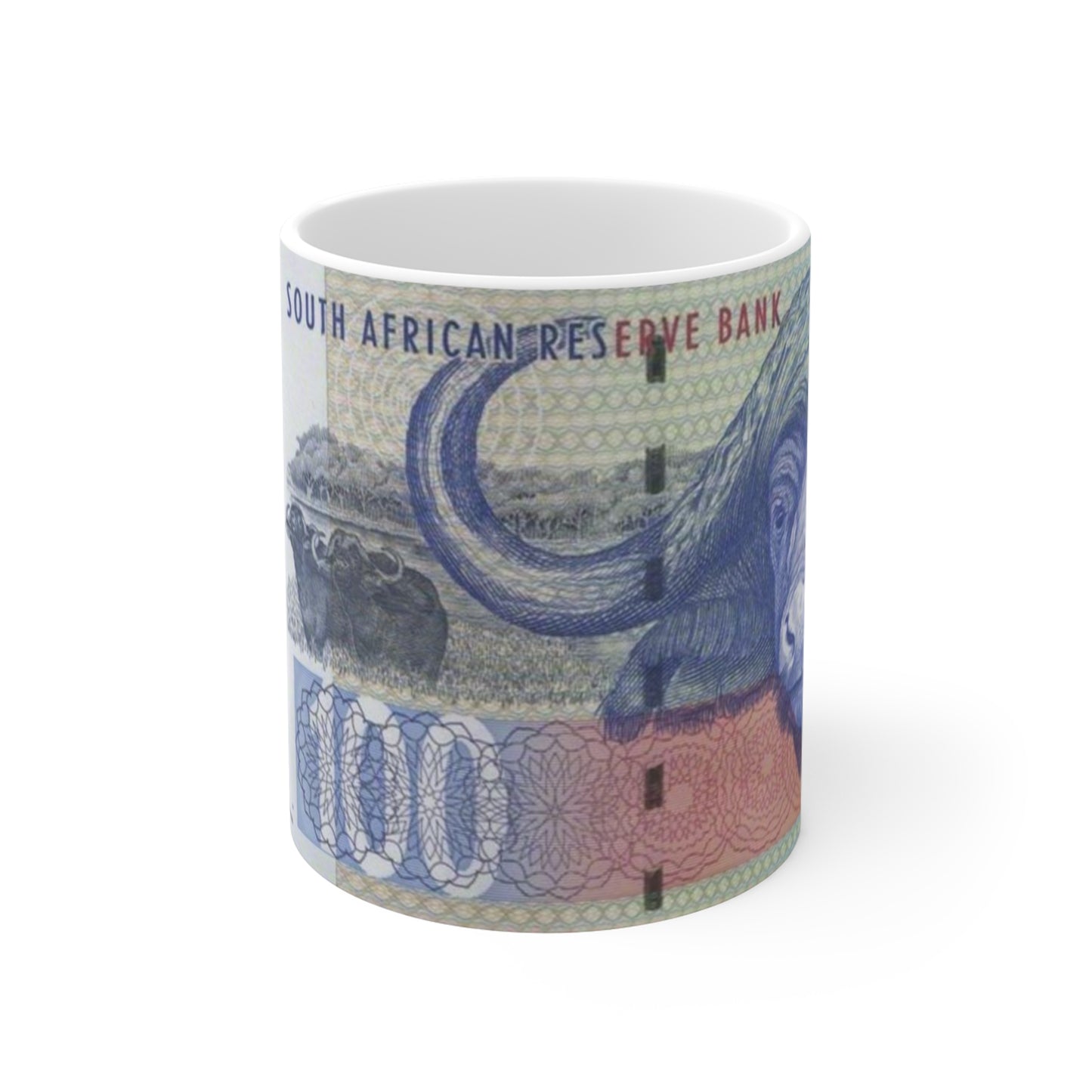 SOUTH AFRICA MONEY Mug, South Africa gift, south african Cape Buffalo mug, gift for south african, south africa house warming gift,