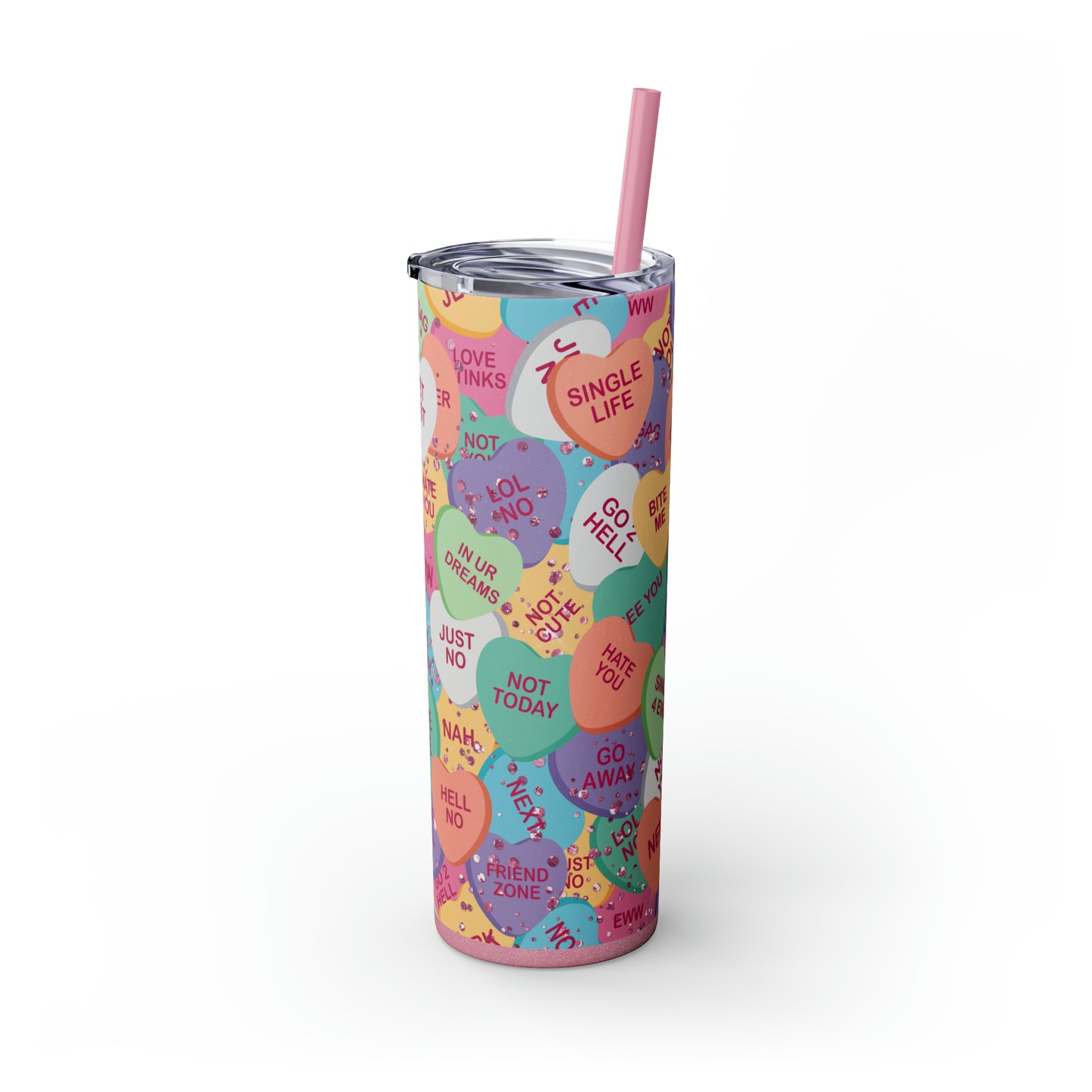 ANTI VALENTINE FUNNY Heart tumbler gift, valentine candy tumbler,