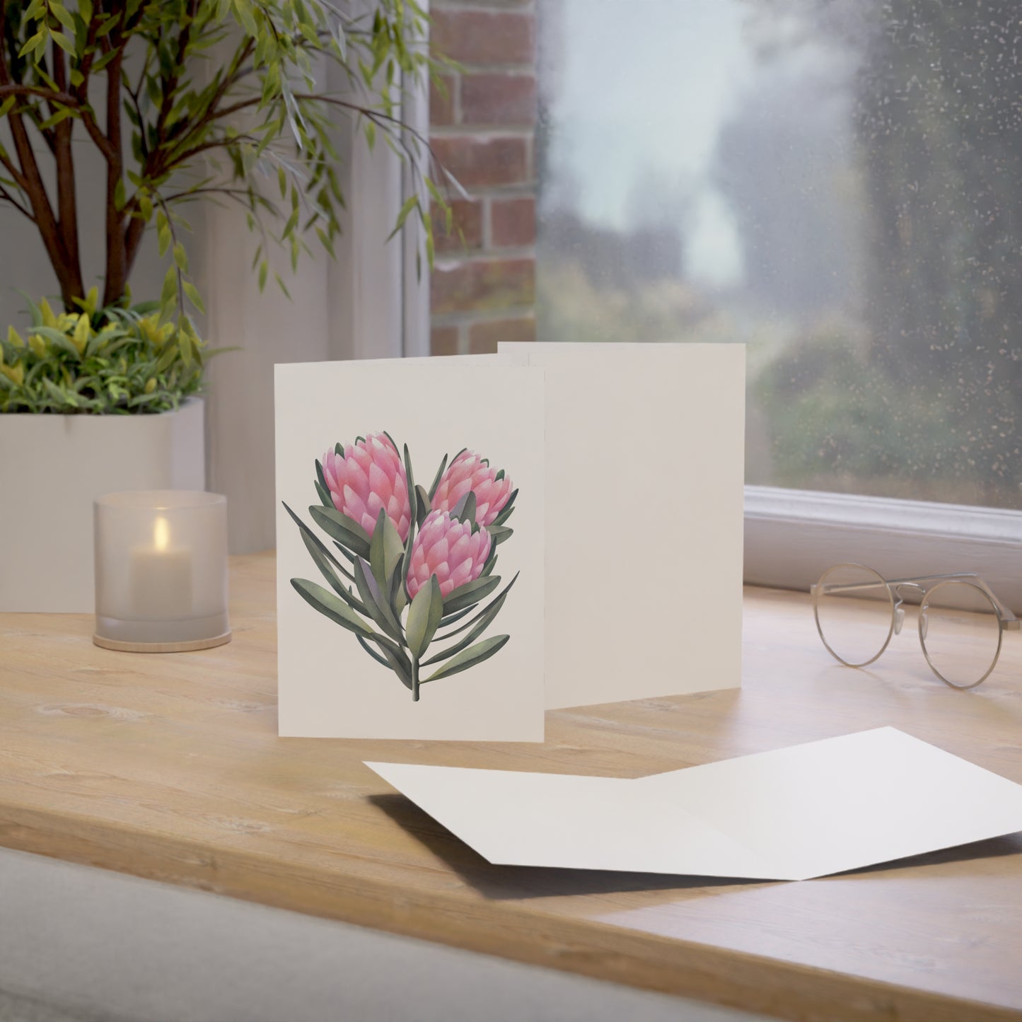 Greeting Cards Protea (1, 10, 30, and 50pcs)