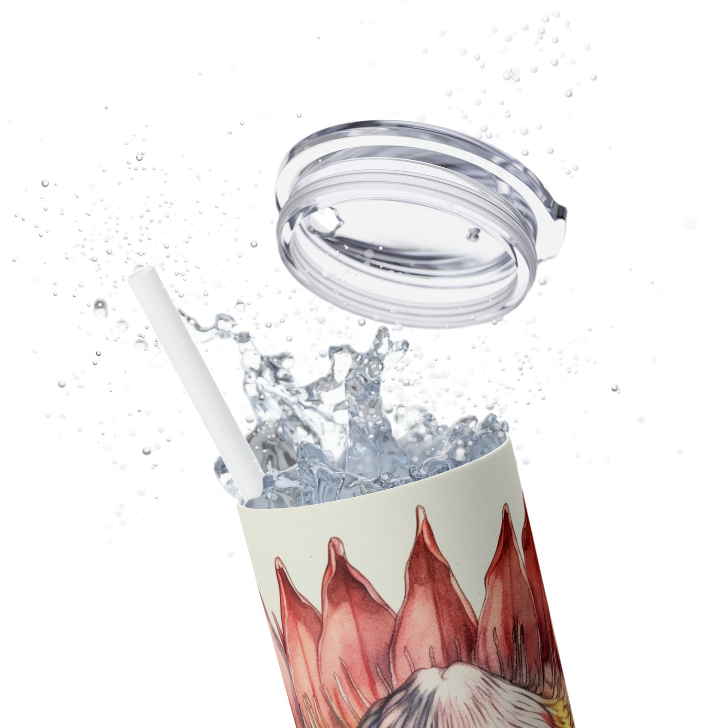 Skinny Tumbler with Straw, 20oz Protea