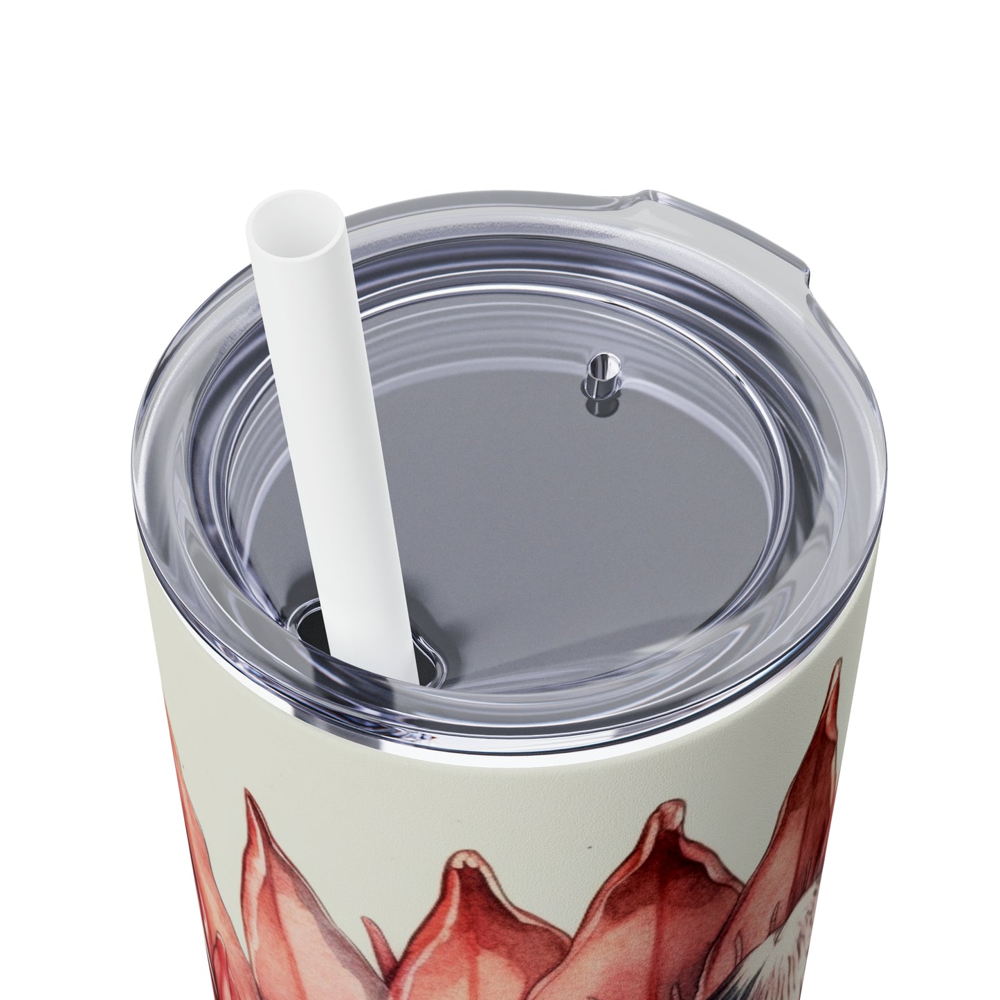 Skinny Tumbler with Straw, 20oz Protea