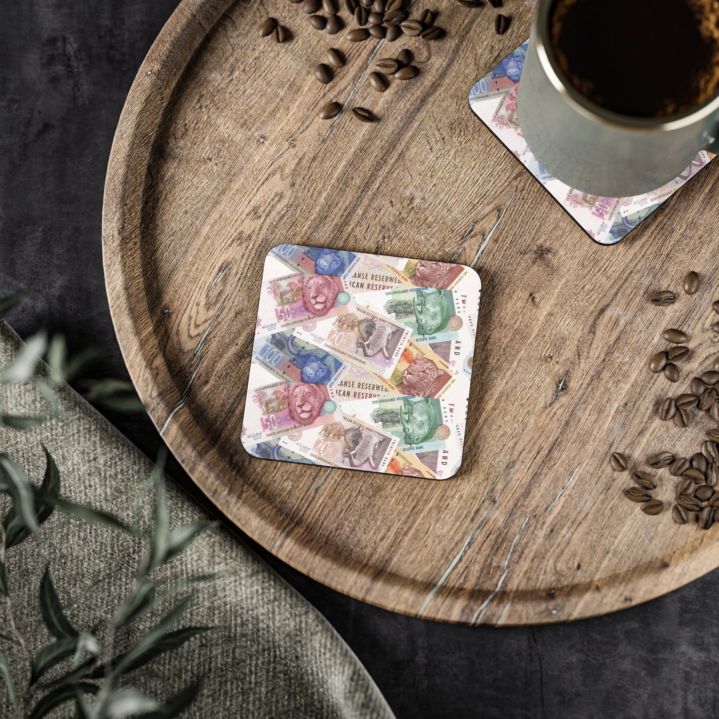 Coasters SA money (round or square shape)