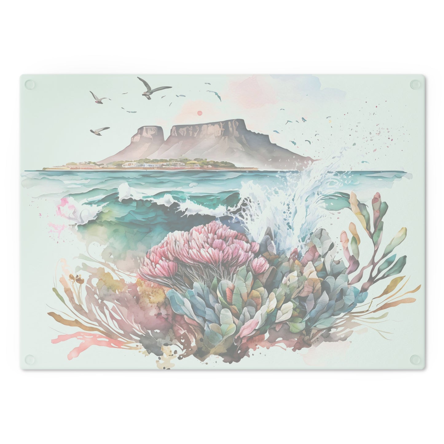 Cutting Board, Cape Town, table mountain, glass cutting board