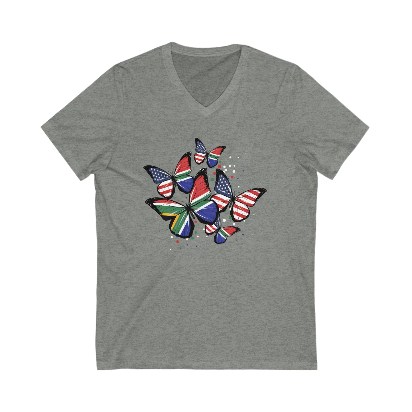 SOUTH AFRICA FLAG V-Neck Shirt, South Africa tshirt, South african flag Bella & Canvas tee
