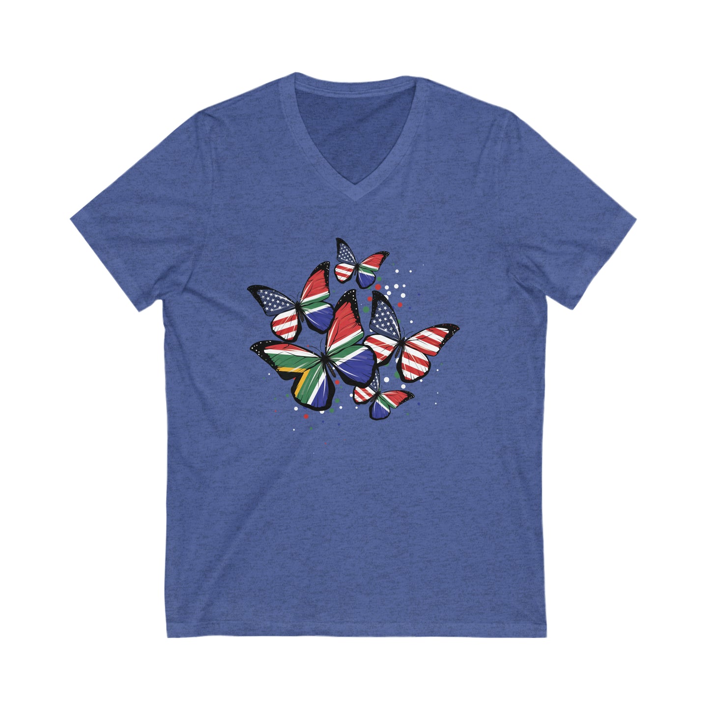 SOUTH AFRICA FLAG V-Neck Shirt, South Africa tshirt, South african flag Bella & Canvas tee