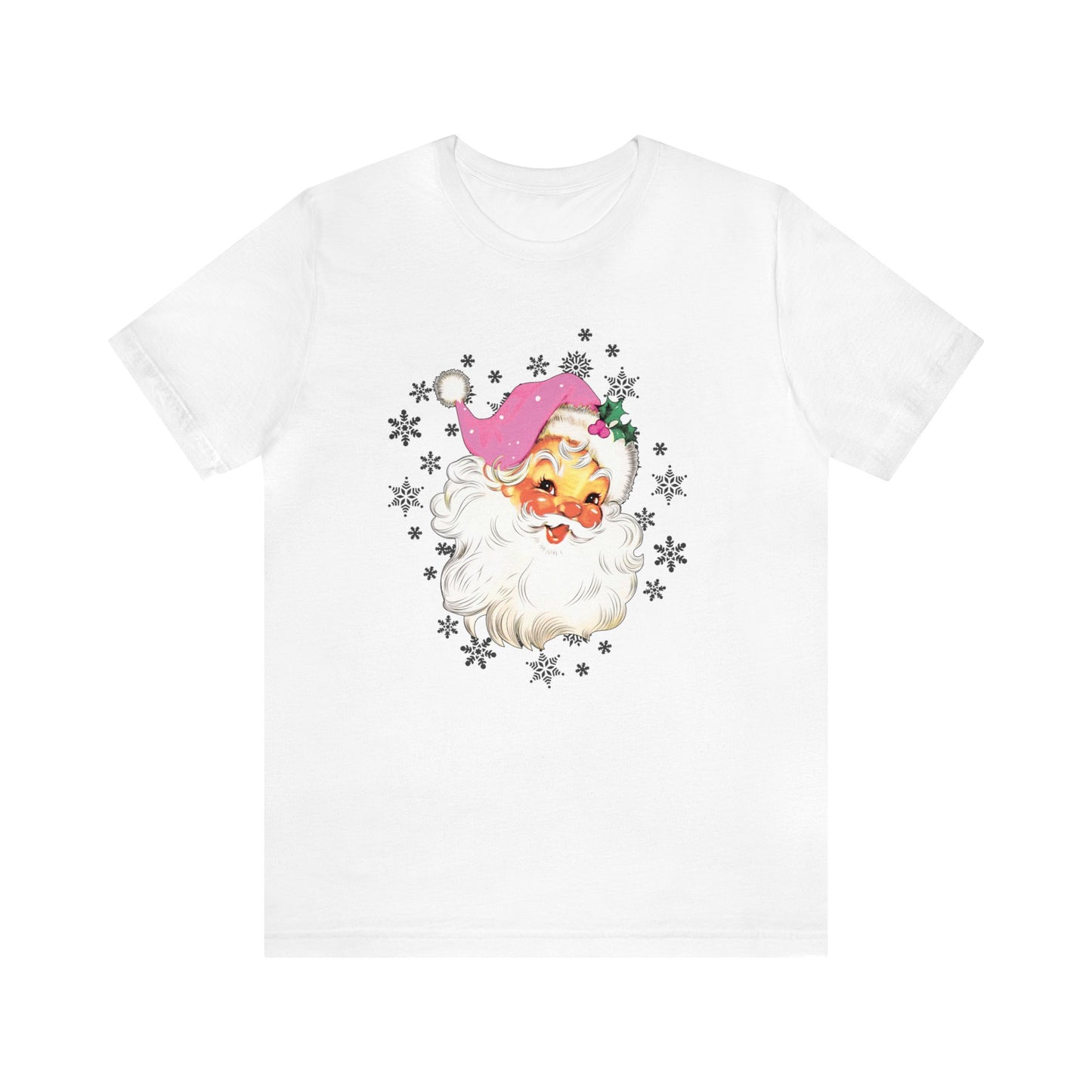 PINK SANTA Shirt, Vintage Santa tee, Retro Pink Santa tshirt, Classic Christmas T-shirt, gift for Women, pink xmas, Santa t-shirt