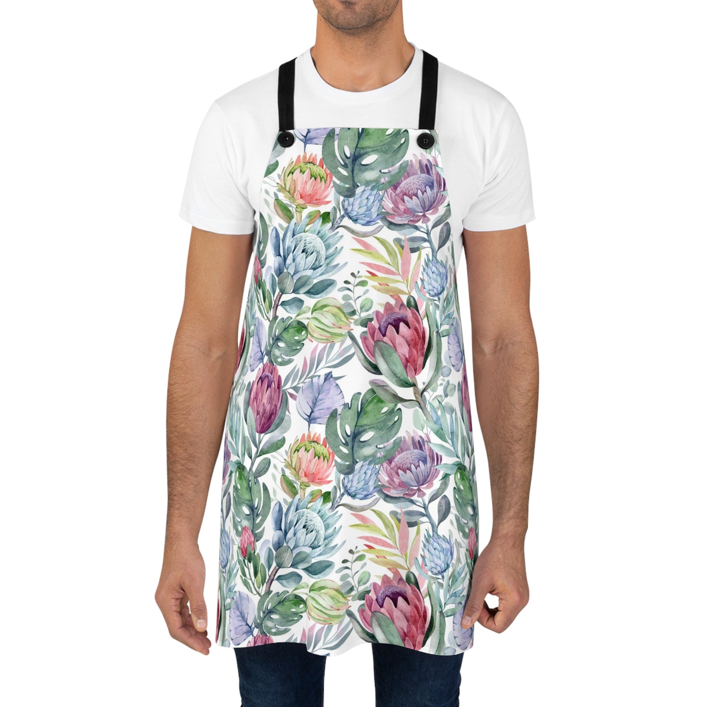 PROTEA FLOWER APRON, South African apron for ouma, Suid Afrika voorskoot, Botanical aprons for mom, Hostess gift, Housewarming gift