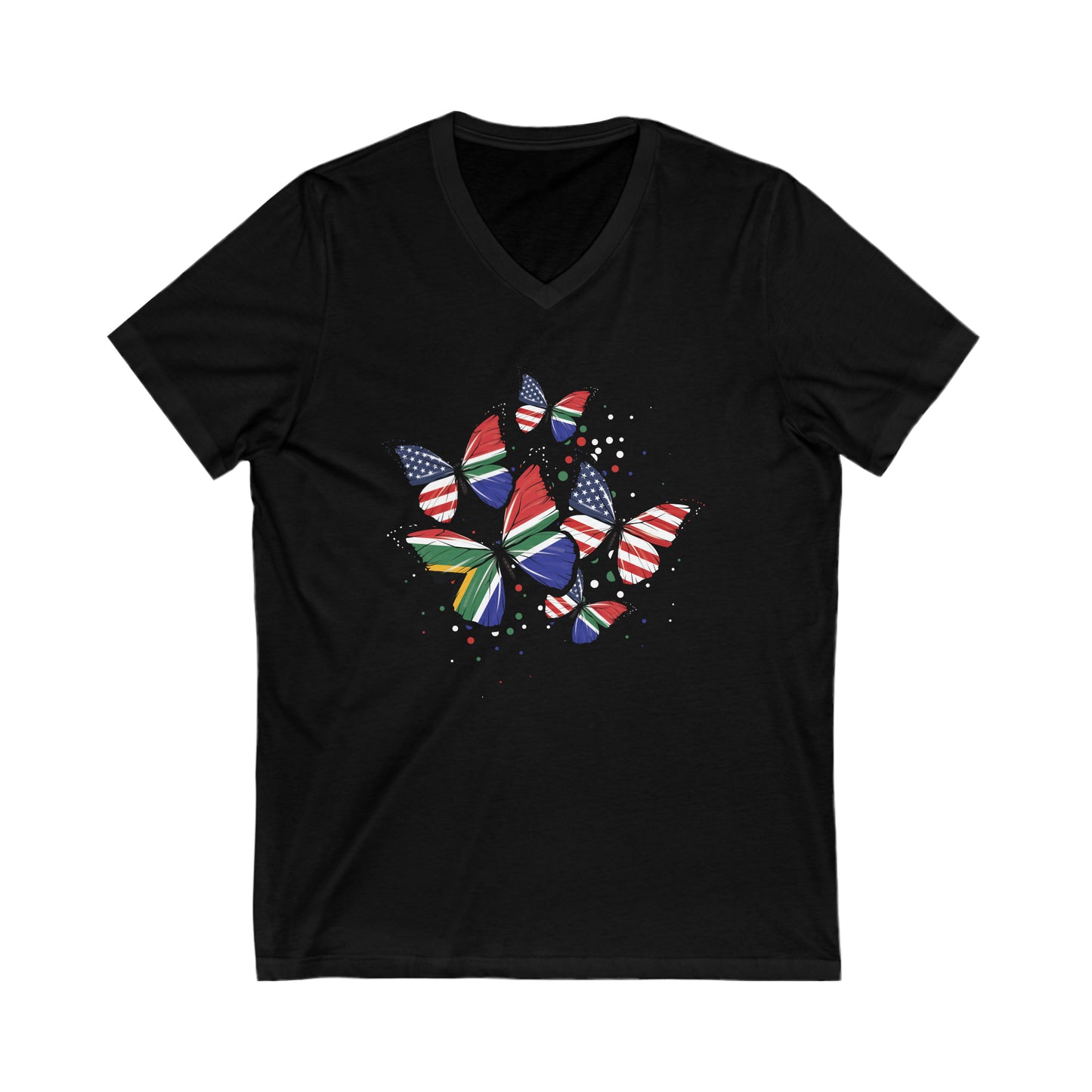 SOUTH AFRICA FLAG V-Neck Shirt, South Africa tshirt, South african flag Bella & Canvas tee