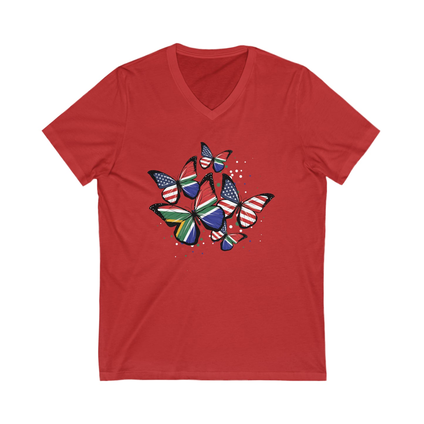 SOUTH AFRICA FLAG V-Neck Shirt, South Africa tshirt, South african flag Bella & Canvas tee