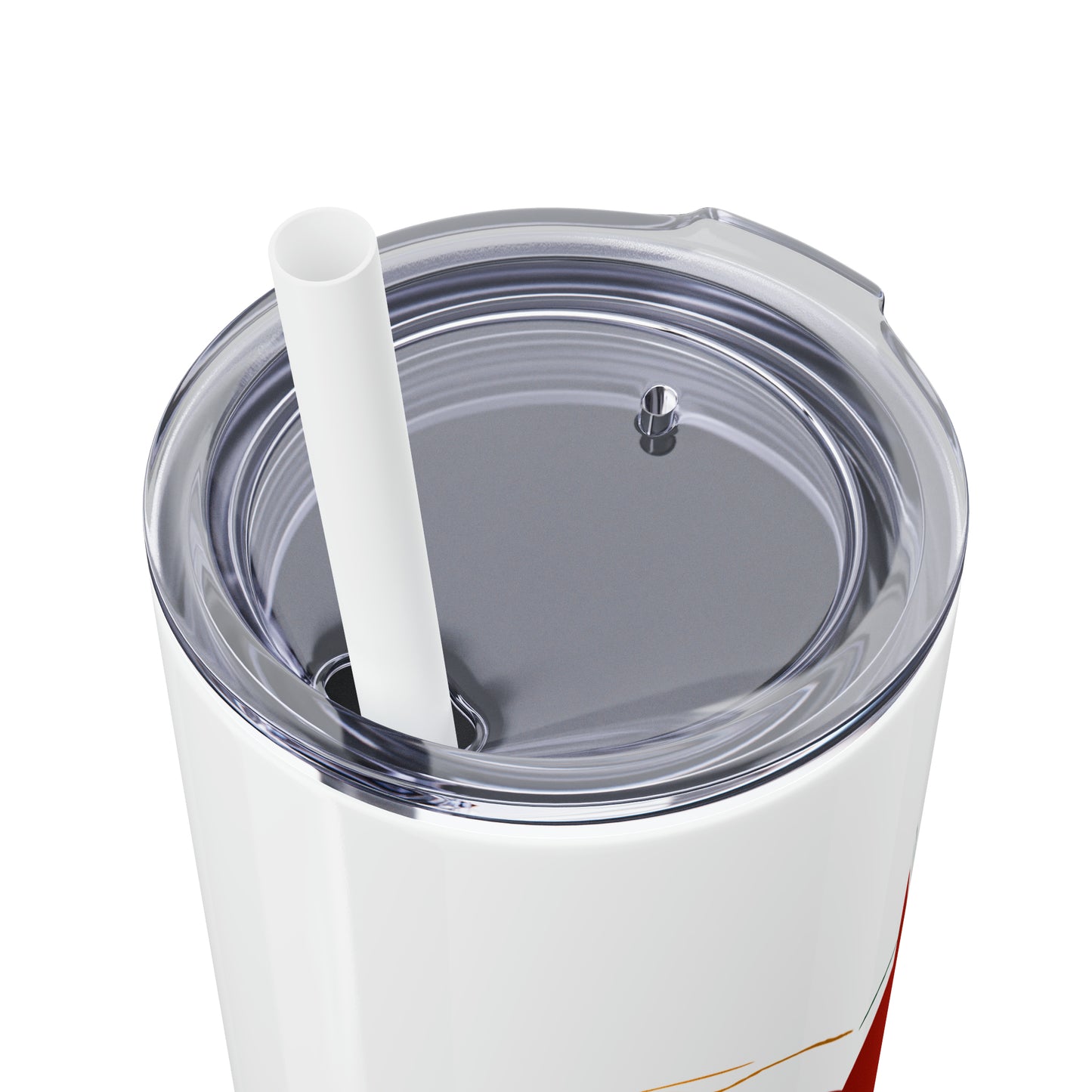 SOUTH AFRICA FLAG Heart Skinny Tumbler with Straw, Gift for South African, South Africa Travel mug