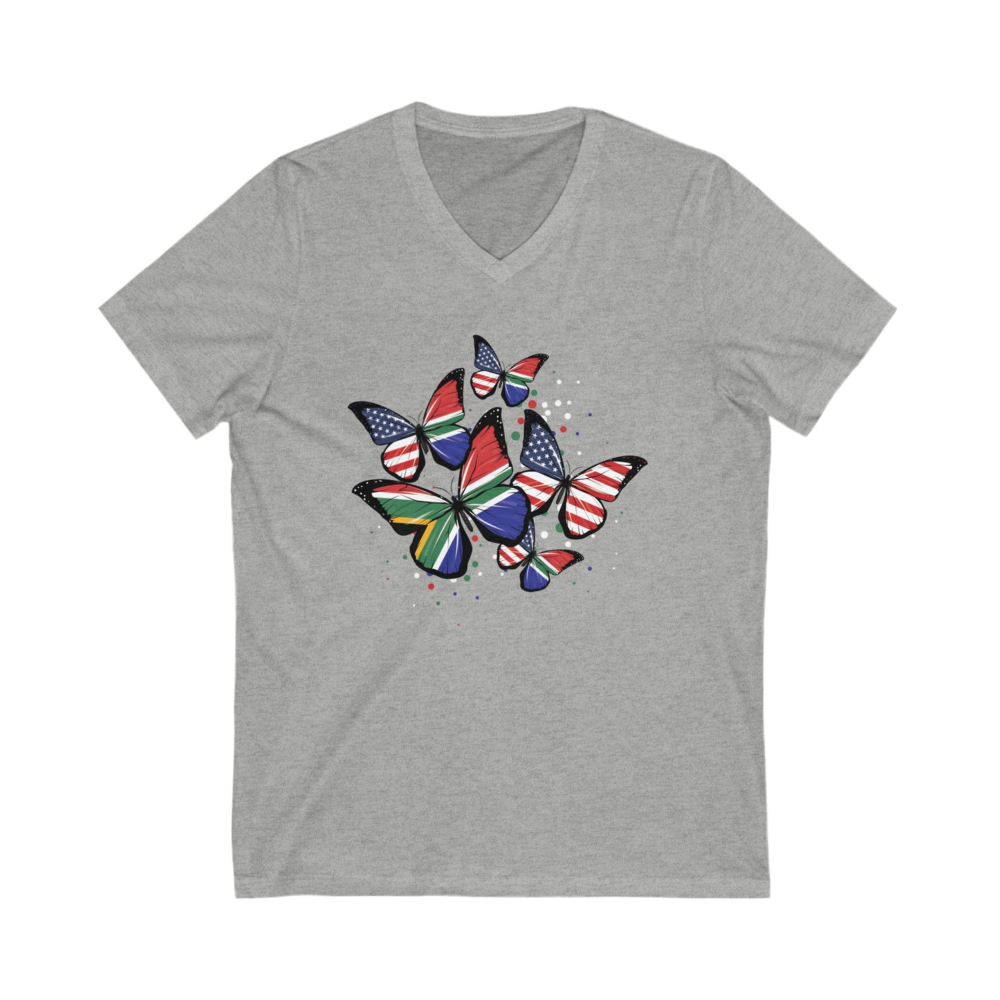 SOUTH AFRICA FLAG V-Neck Shirt, South Africa tshirt, South african flag Bella & Canvas tee