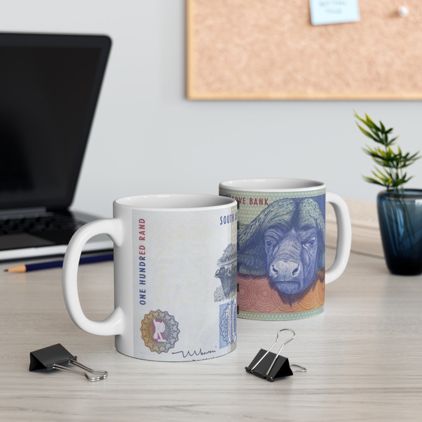 SOUTH AFRICA MONEY Mug, South Africa gift, south african Cape Buffalo mug, gift for south african, south africa house warming gift,