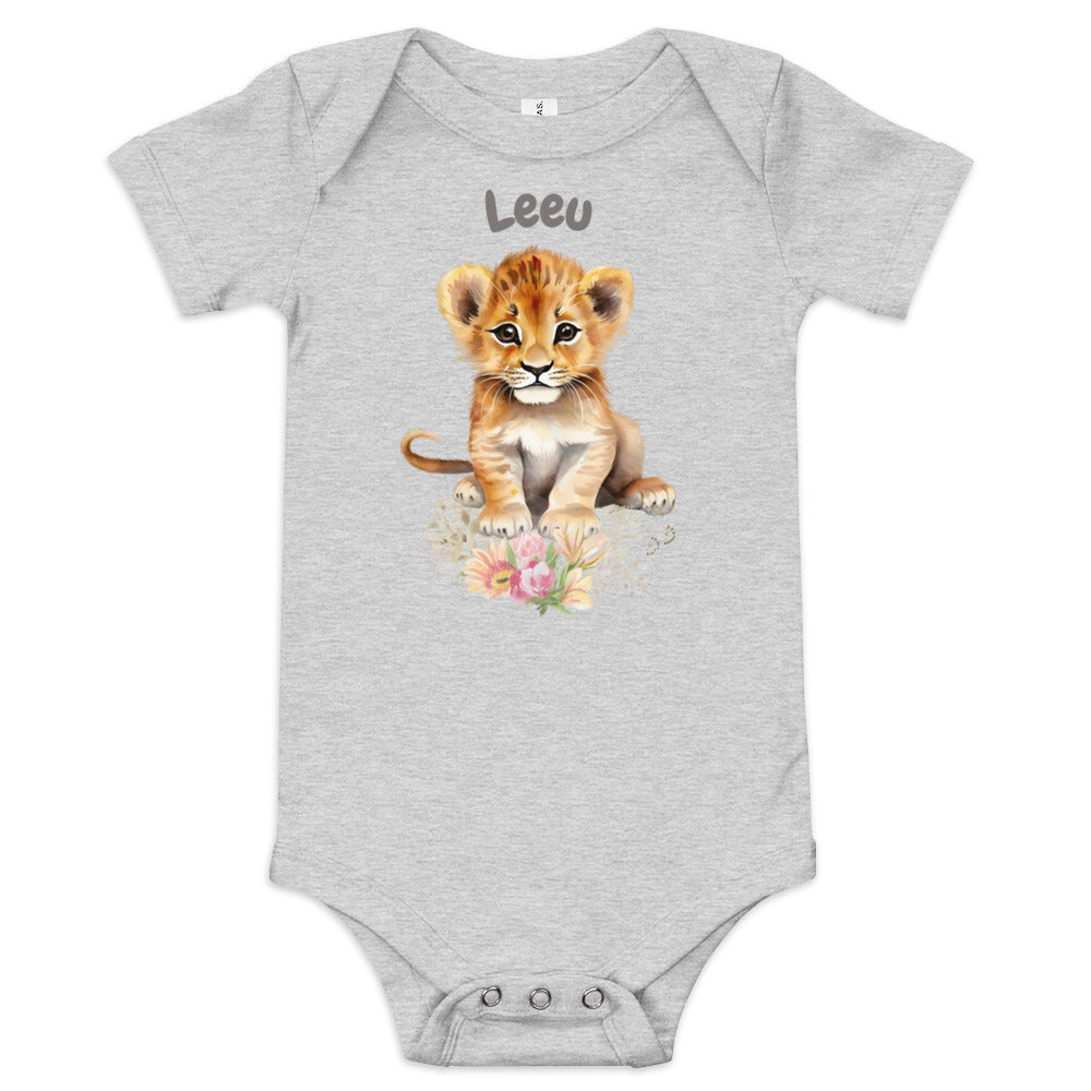 AFRIKAANS BABY Leeu one-piece bodysuit, lion babygrow, South Africa baby, Afrikaans new mom gift, Afrikaans baby shower, SAFFA baby outfit