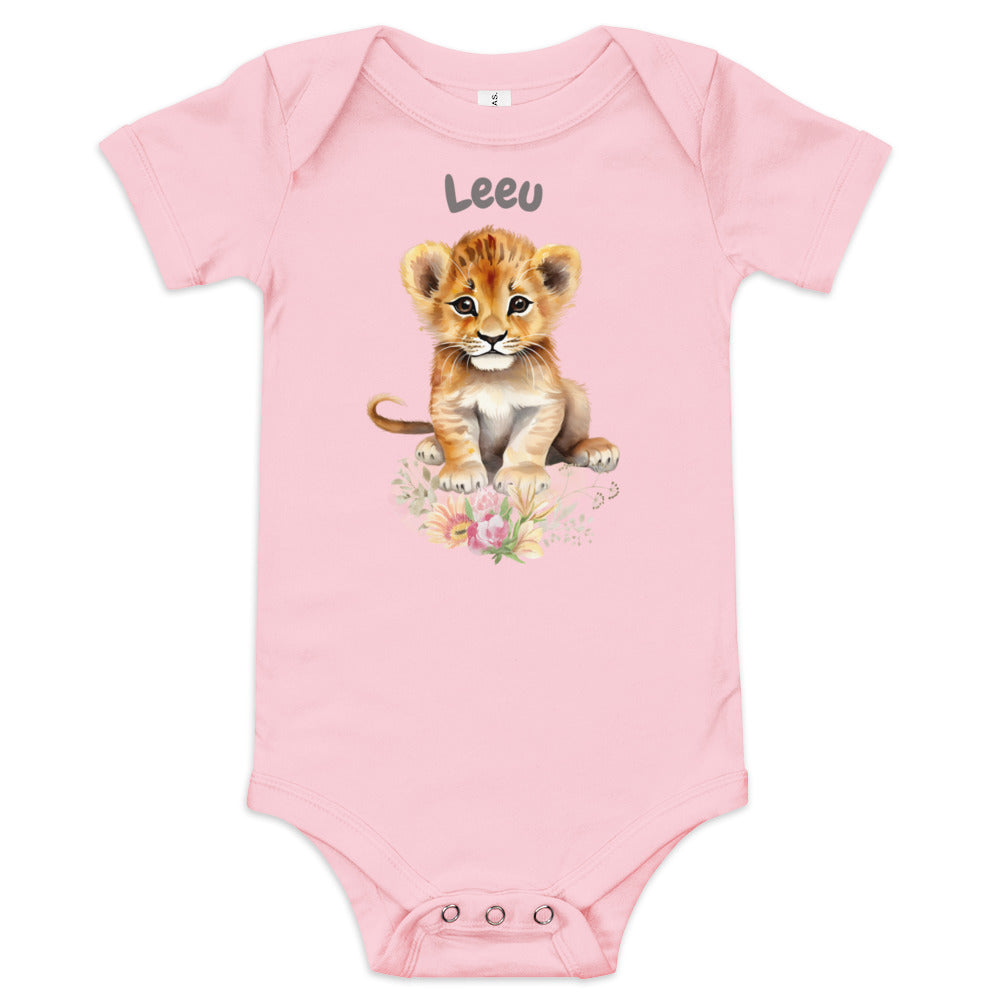 AFRIKAANS BABY Leeu one-piece bodysuit, lion babygrow, South Africa baby, Afrikaans new mom gift, Afrikaans baby shower, SAFFA baby outfit