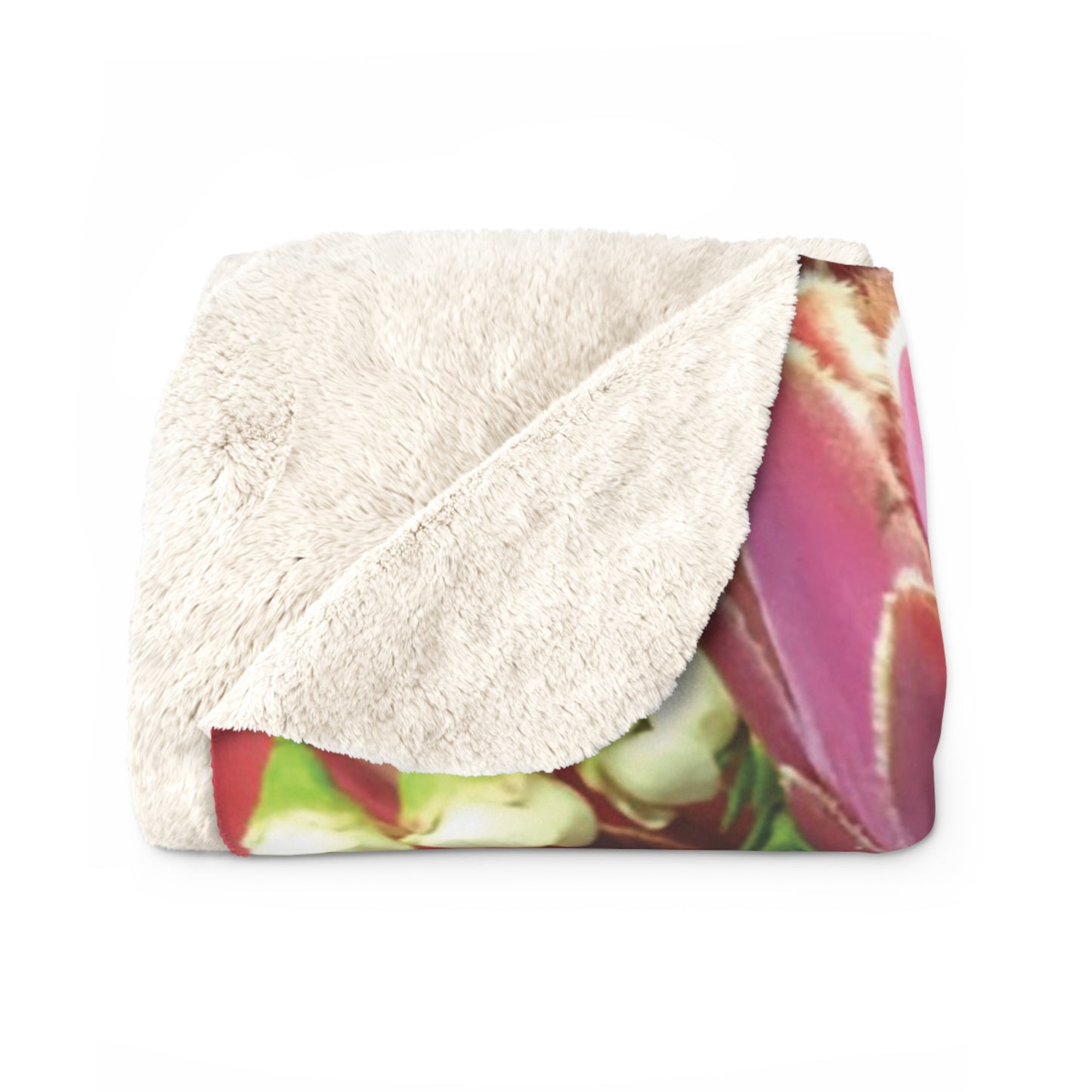 FLORAL PROTEA Cozy Sherpa Fleece Blanket