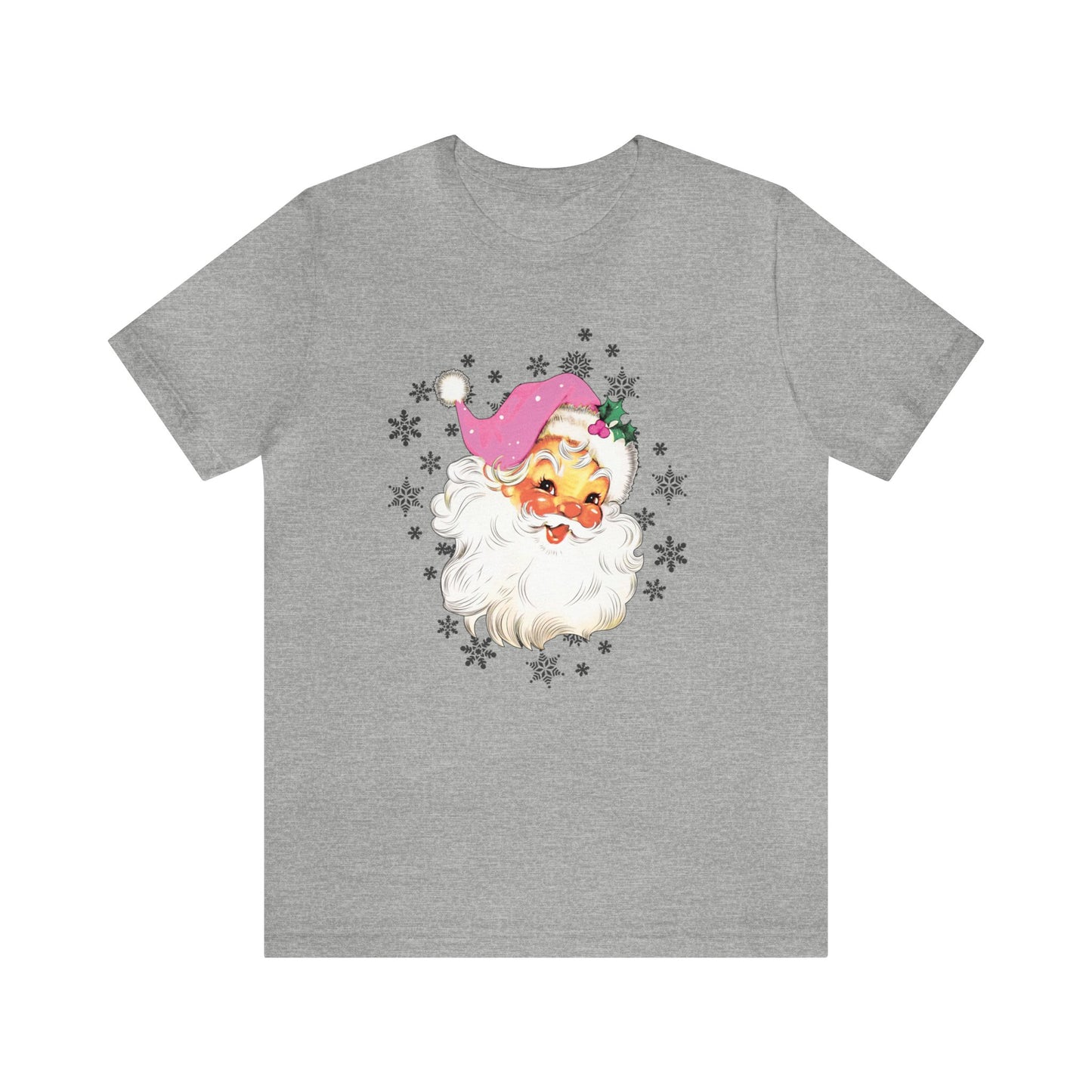 PINK SANTA Shirt, Vintage Santa tee, Retro Pink Santa tshirt, Classic Christmas T-shirt, gift for Women, pink xmas, Santa t-shirt