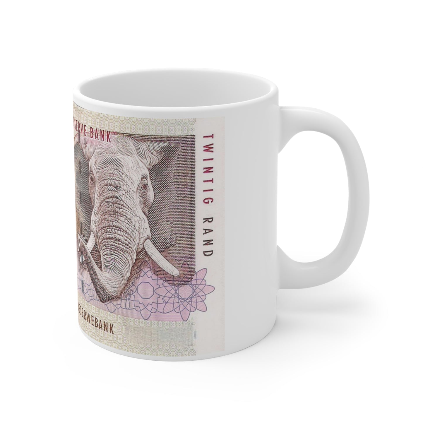 SOUTH AFRICA MONEY Mug, South Africa gift, south african elephant mug, gift for south african, south africa house warming gift