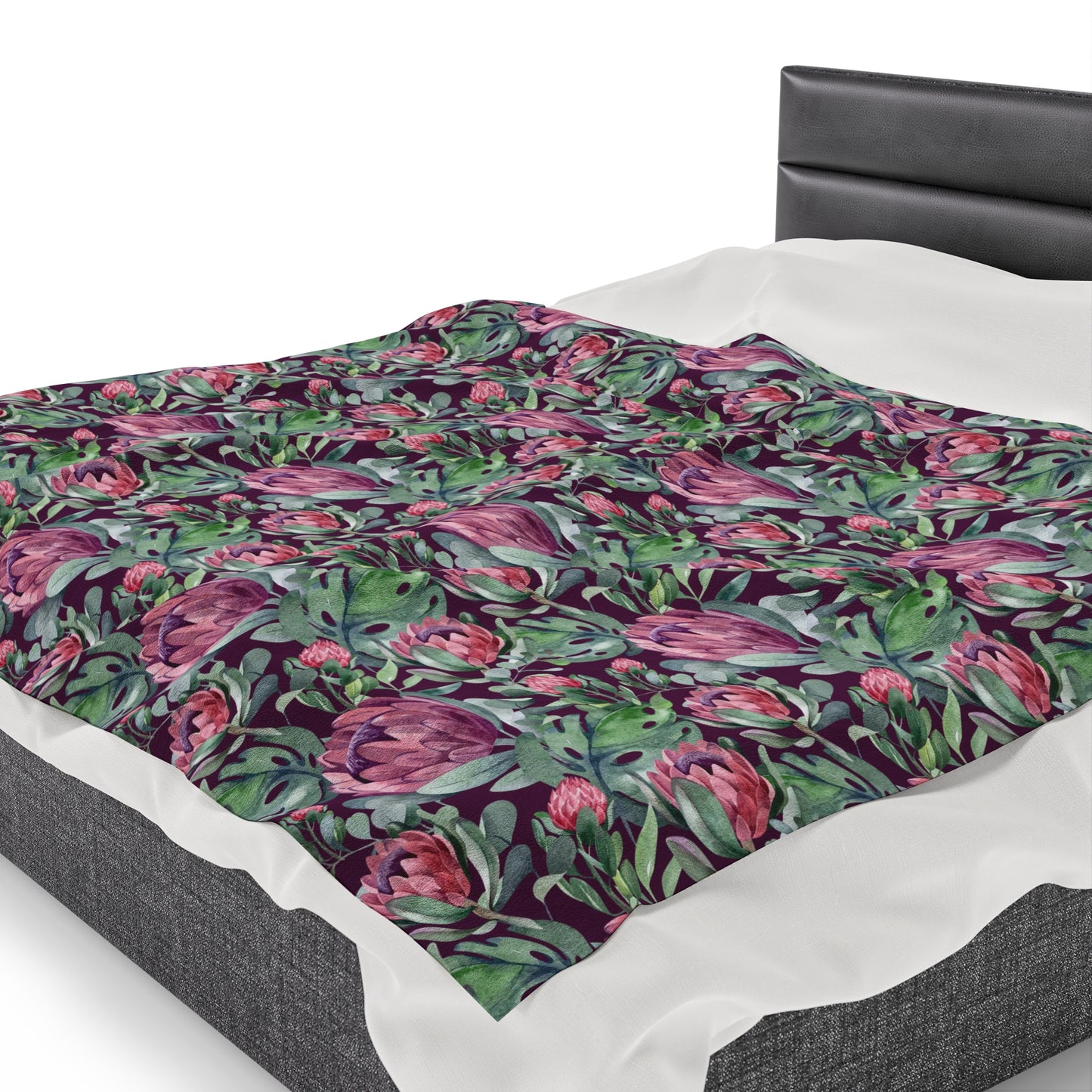 FLORAL PROTEA PLUSH Velveteen Blanket