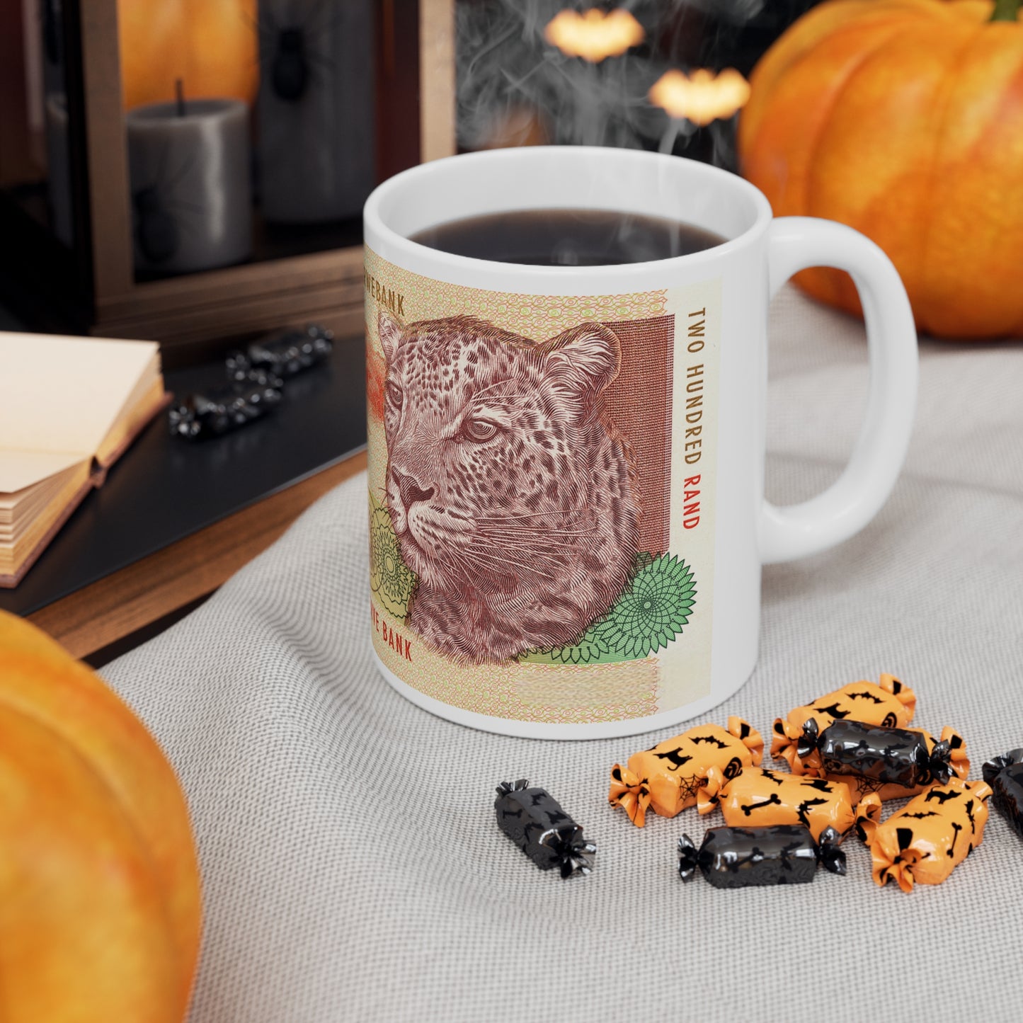 SOUTH AFRICA MONEY Mug, South Africa gift, south african leopard mug, gift for south african, south africa house warming gift