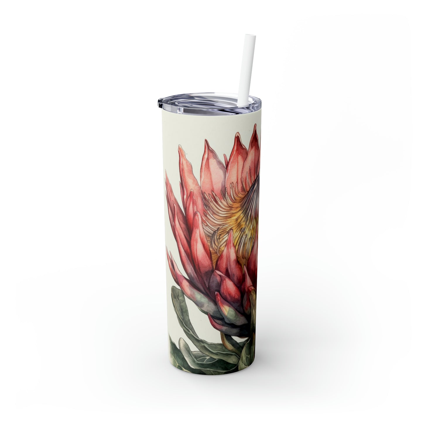 Skinny Tumbler with Straw, 20oz Protea