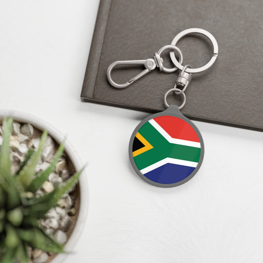 SOUTH AFRICA FLAG Keychain, South African flag keyring, south african gift, South African house warming gift, south african flag bag charm