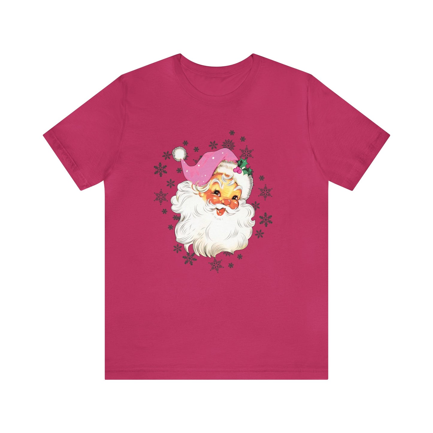 PINK SANTA Shirt, Vintage Santa tee, Retro Pink Santa tshirt, Classic Christmas T-shirt, gift for Women, pink xmas, Santa t-shirt