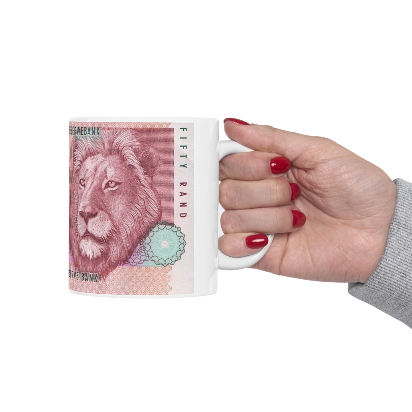 SOUTH AFRICA MONEY Mug, South Africa gift, south african Lion mug, gift for south african, south africa house warming gift, African Lion Mug