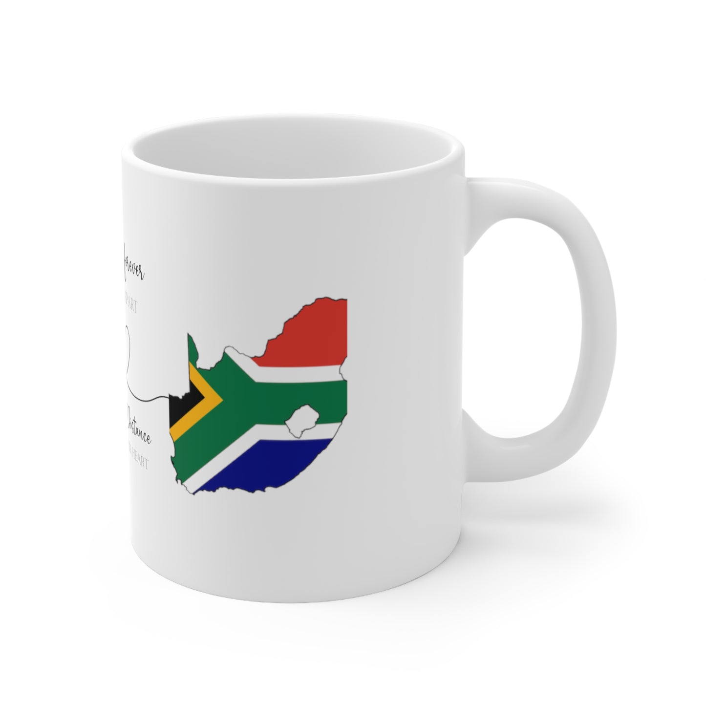 SOUTH AFRICA to USA map Mug, South Africa home mug, south africa usa gift, south african gift for him, South africa american gift for her