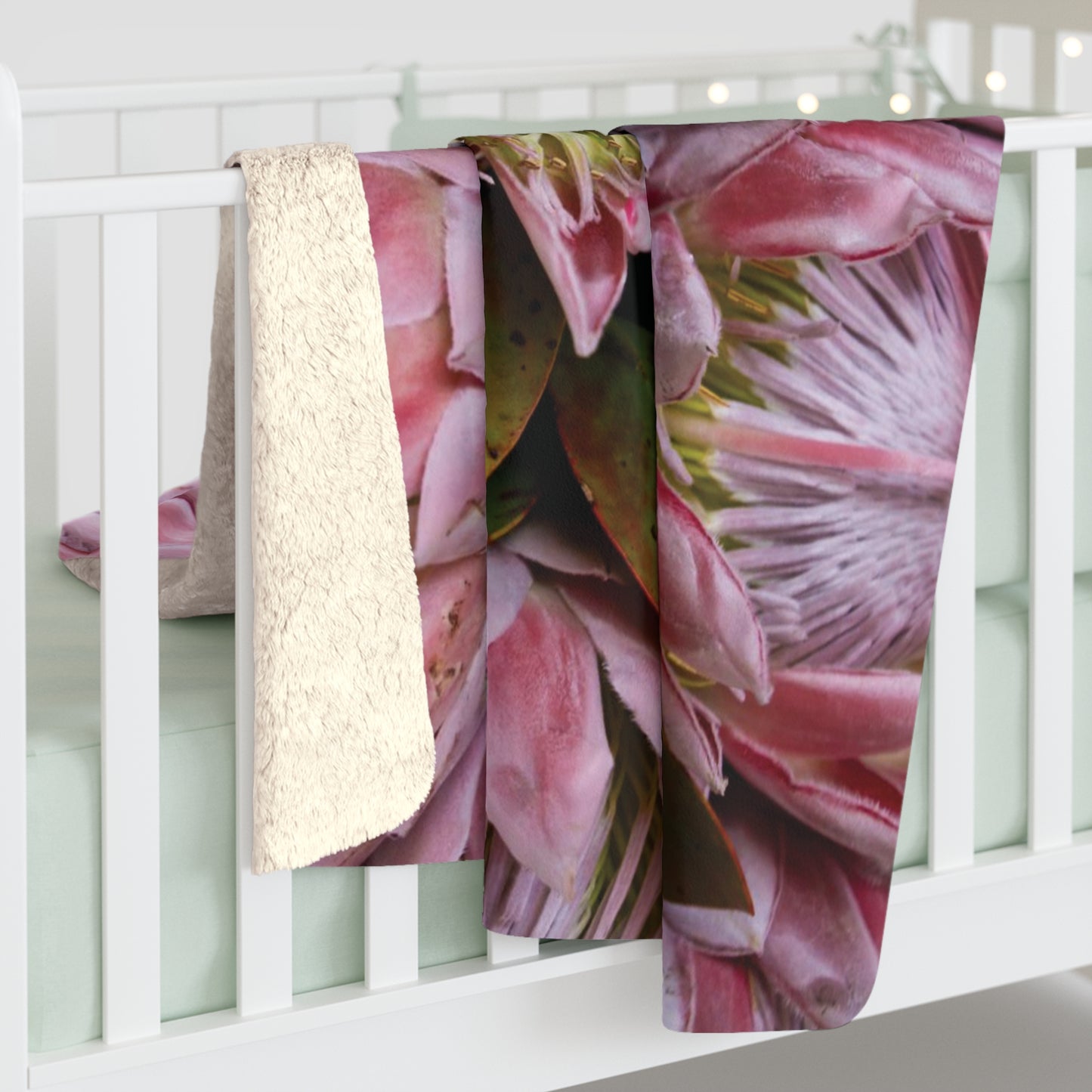 FLORAL PROTEA Cozy Sherpa Fleece Blanket