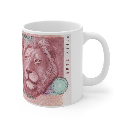 SOUTH AFRICA MONEY Mug, South Africa gift, south african Lion mug, gift for south african, south africa house warming gift, African Lion Mug