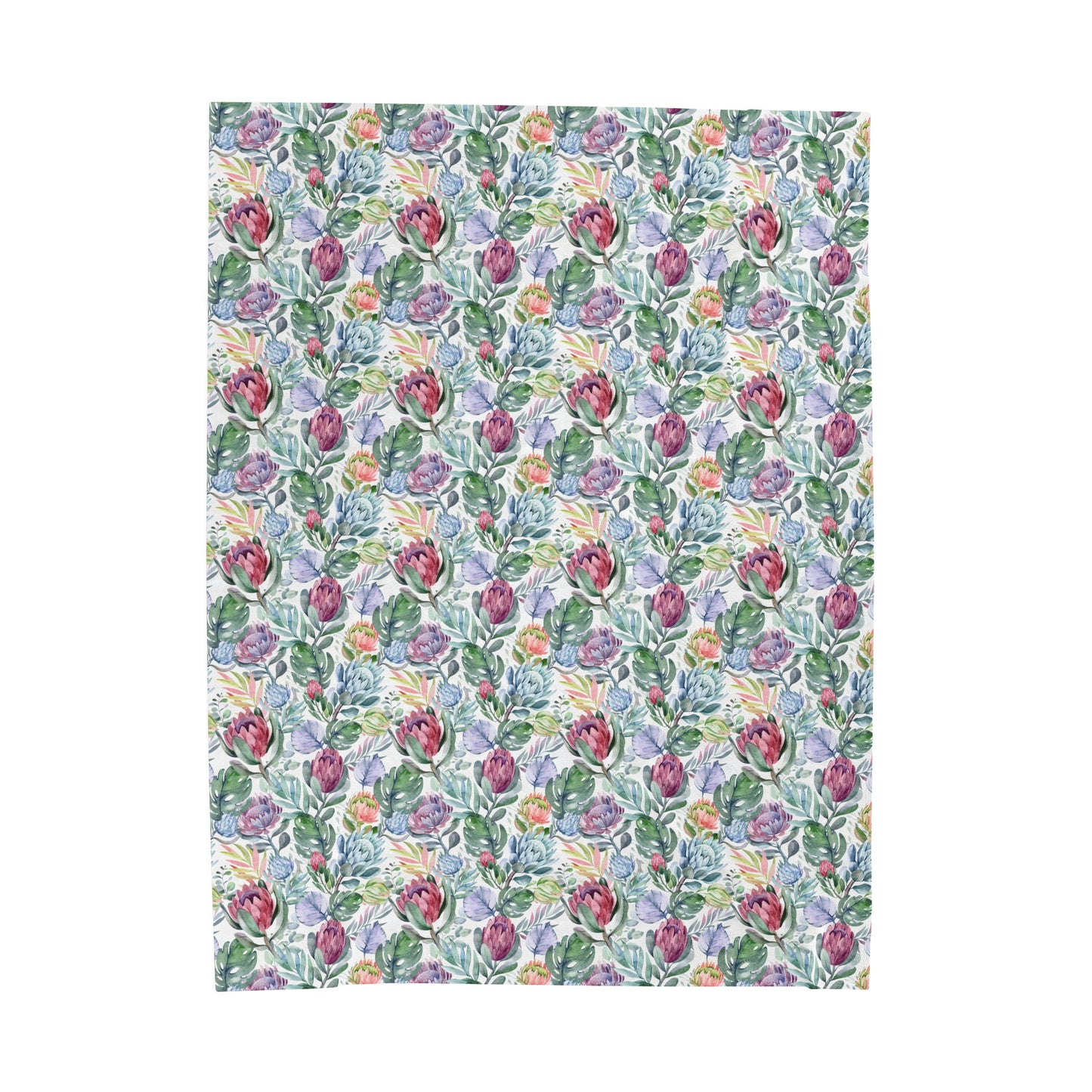 FLORAL PROTEA PLUSH Velveteen Blanket