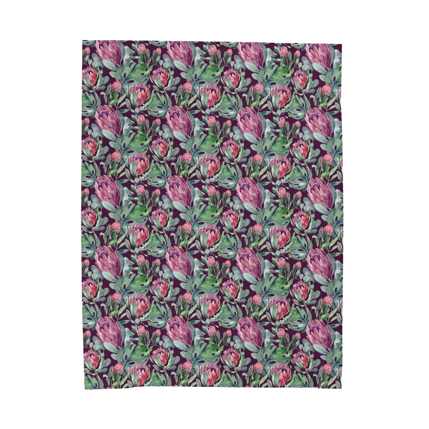 FLORAL PROTEA PLUSH Velveteen Blanket