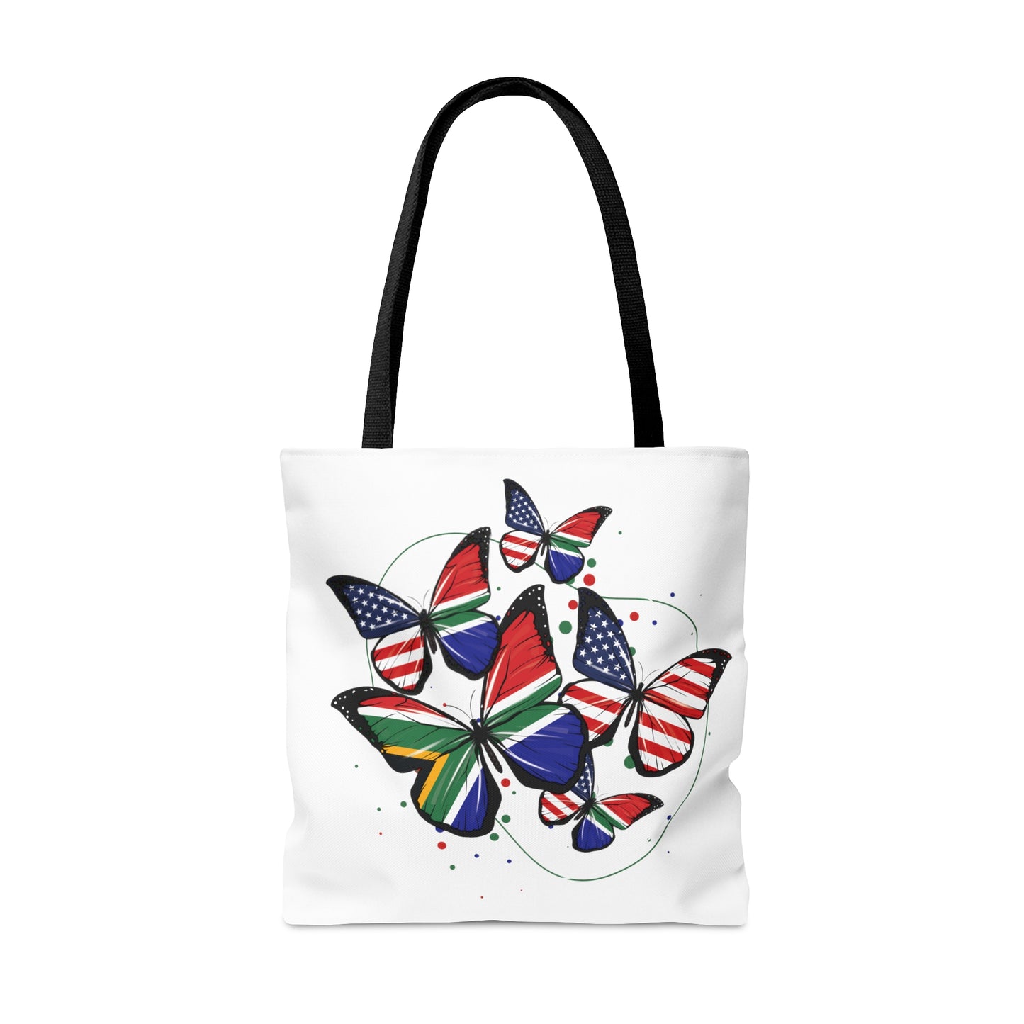 Tote Bag Butterfly South Africa Usa Flag