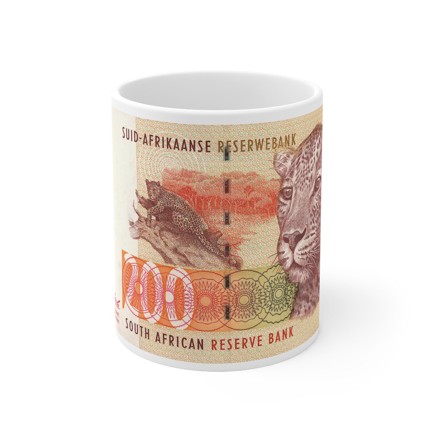 SOUTH AFRICA MONEY Mug, South Africa gift, south african leopard mug, gift for south african, south africa house warming gift