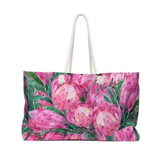 PROTEA pink flower bag for her, Pink floral bag for gran, South Africa Protea flower gift for mom, South african gift for ouma