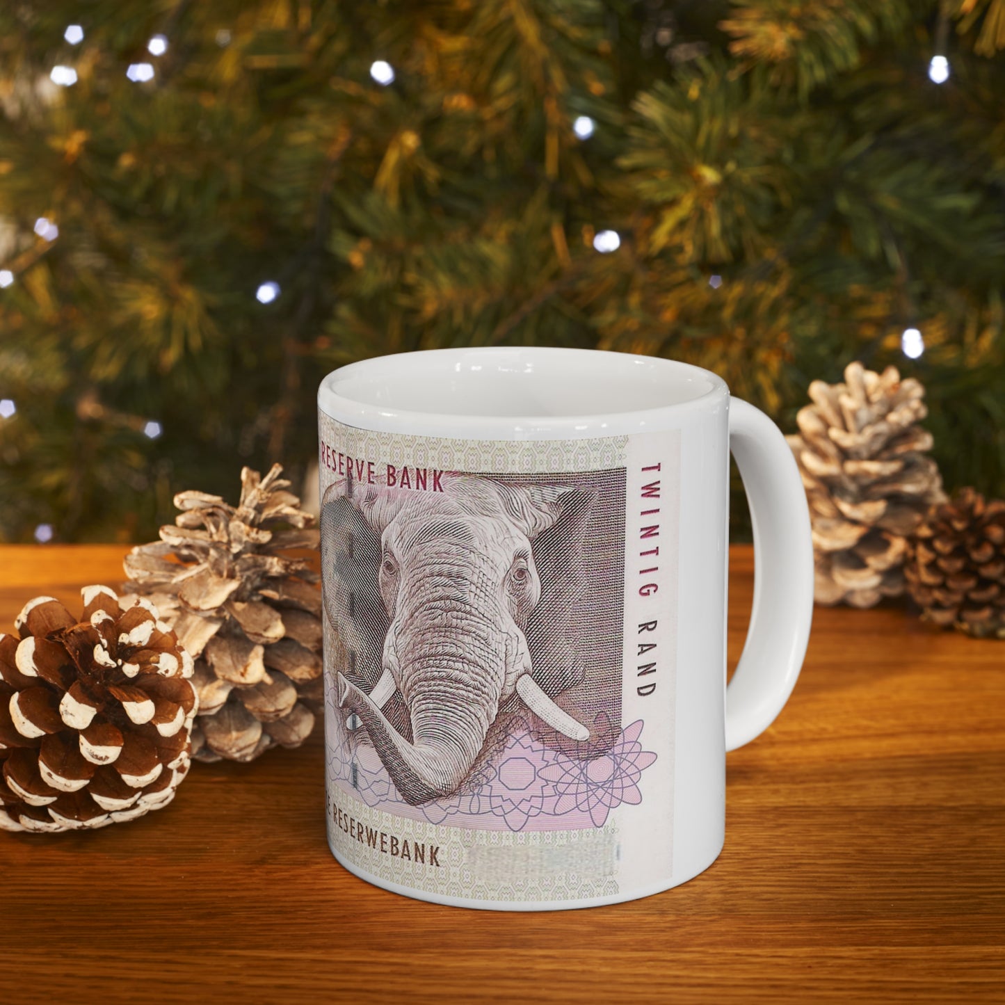 SOUTH AFRICA MONEY Mug, South Africa gift, south african elephant mug, gift for south african, south africa house warming gift