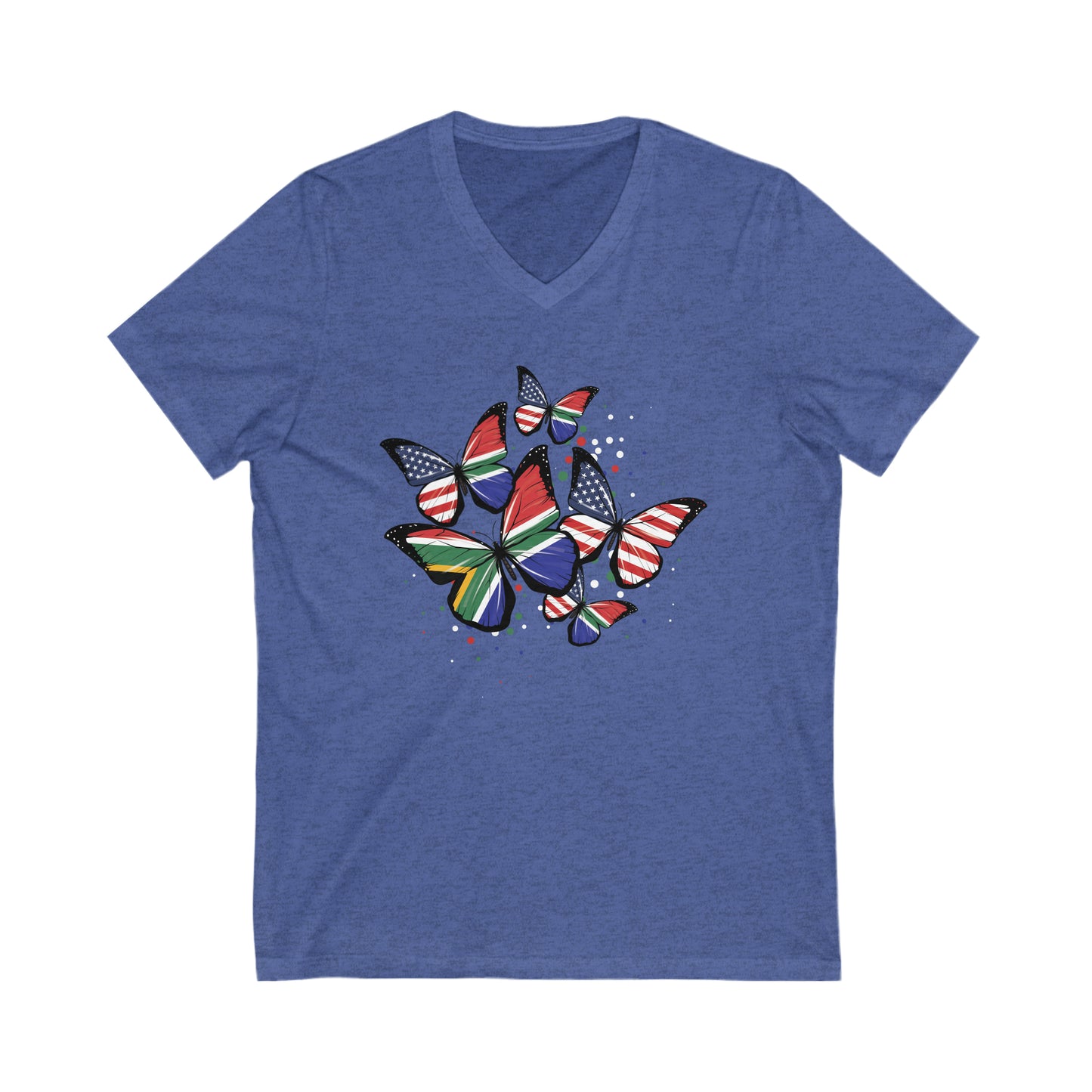 SOUTH AFRICA FLAG V-Neck Shirt, South Africa tshirt,  South african flag Bella & Canvas tee