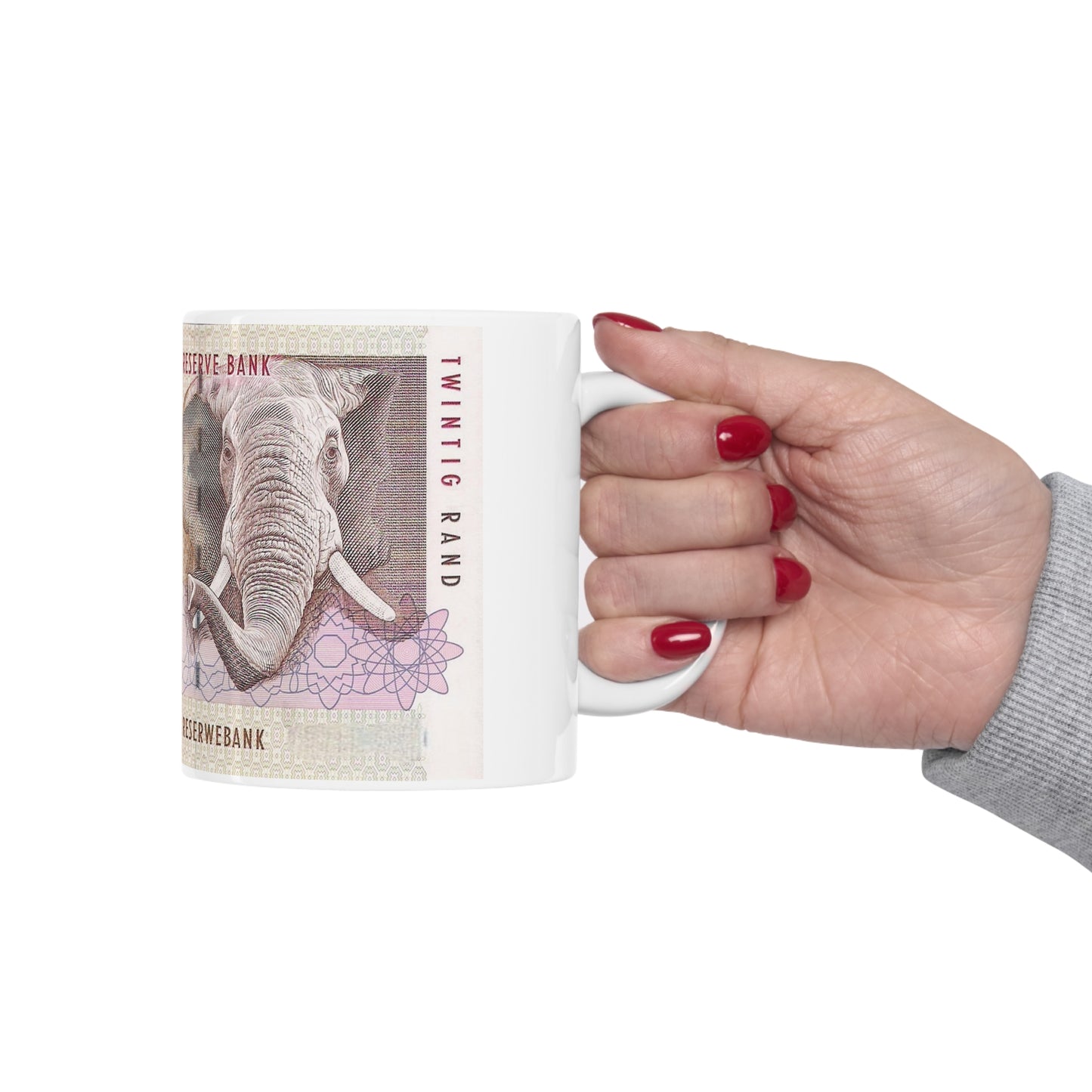 SOUTH AFRICA MONEY Mug, South Africa gift, south african elephant mug, gift for south african, south africa house warming gift