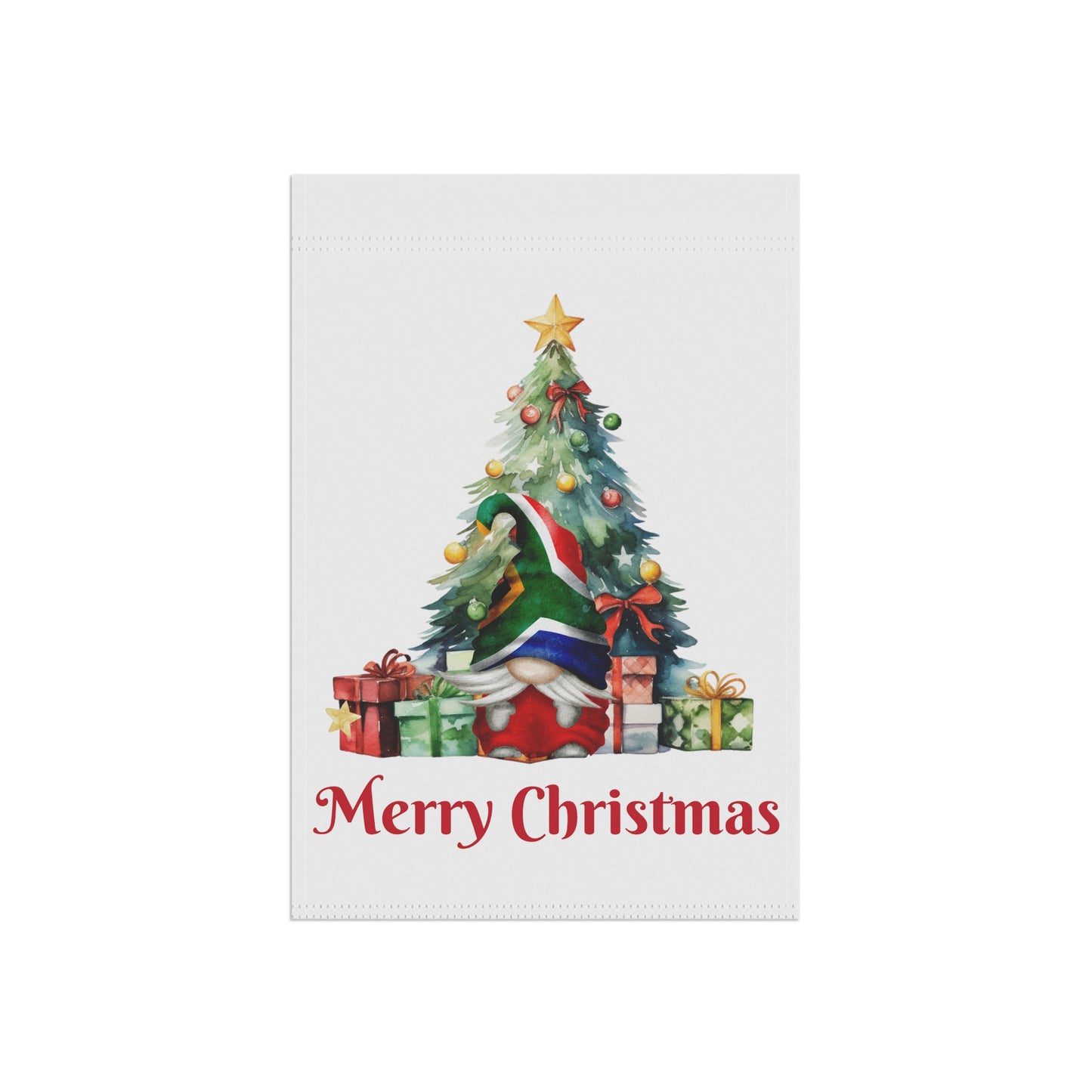 Garden & House Banner, flag, South Africa, Christmas tree, gnome