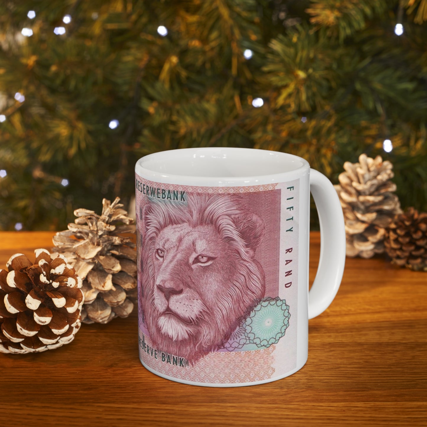 SOUTH AFRICA MONEY Mug, South Africa gift, south african Lion mug, gift for south african, south africa house warming gift, African Lion Mug