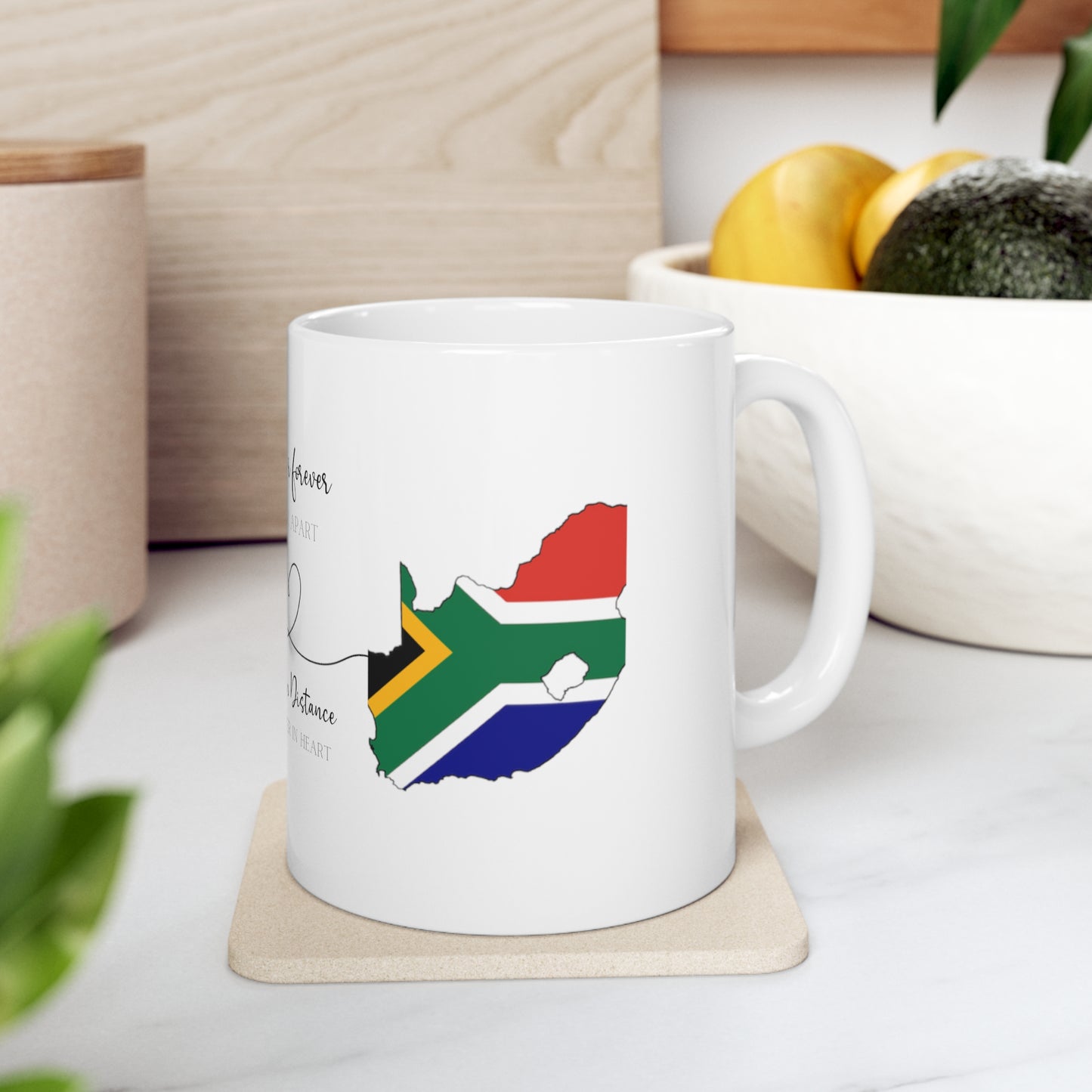 SOUTH AFRICA to USA map Mug, South Africa home mug, south africa usa gift, south african gift for him, South africa american gift for her