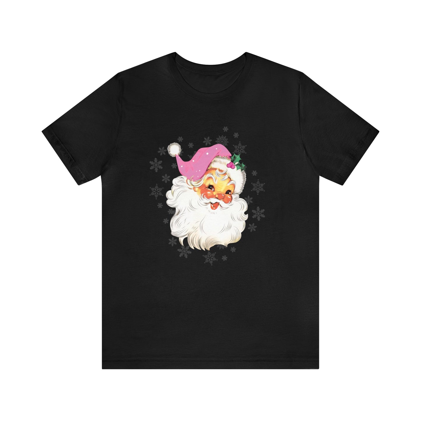 PINK SANTA Shirt, Vintage Santa tee, Retro Pink Santa tshirt, Classic Christmas T-shirt, gift for Women, pink xmas, Santa t-shirt