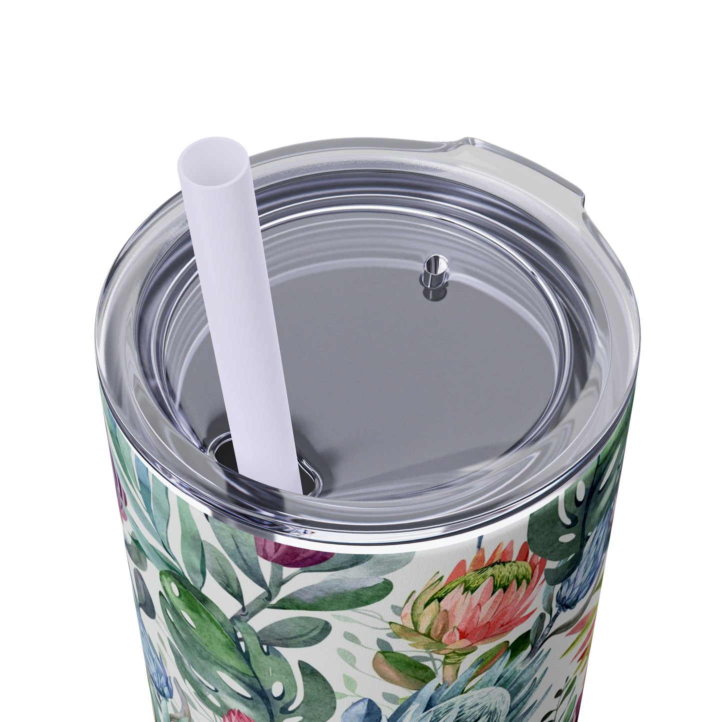 Skinny Tumbler with Straw, 20oz Protea