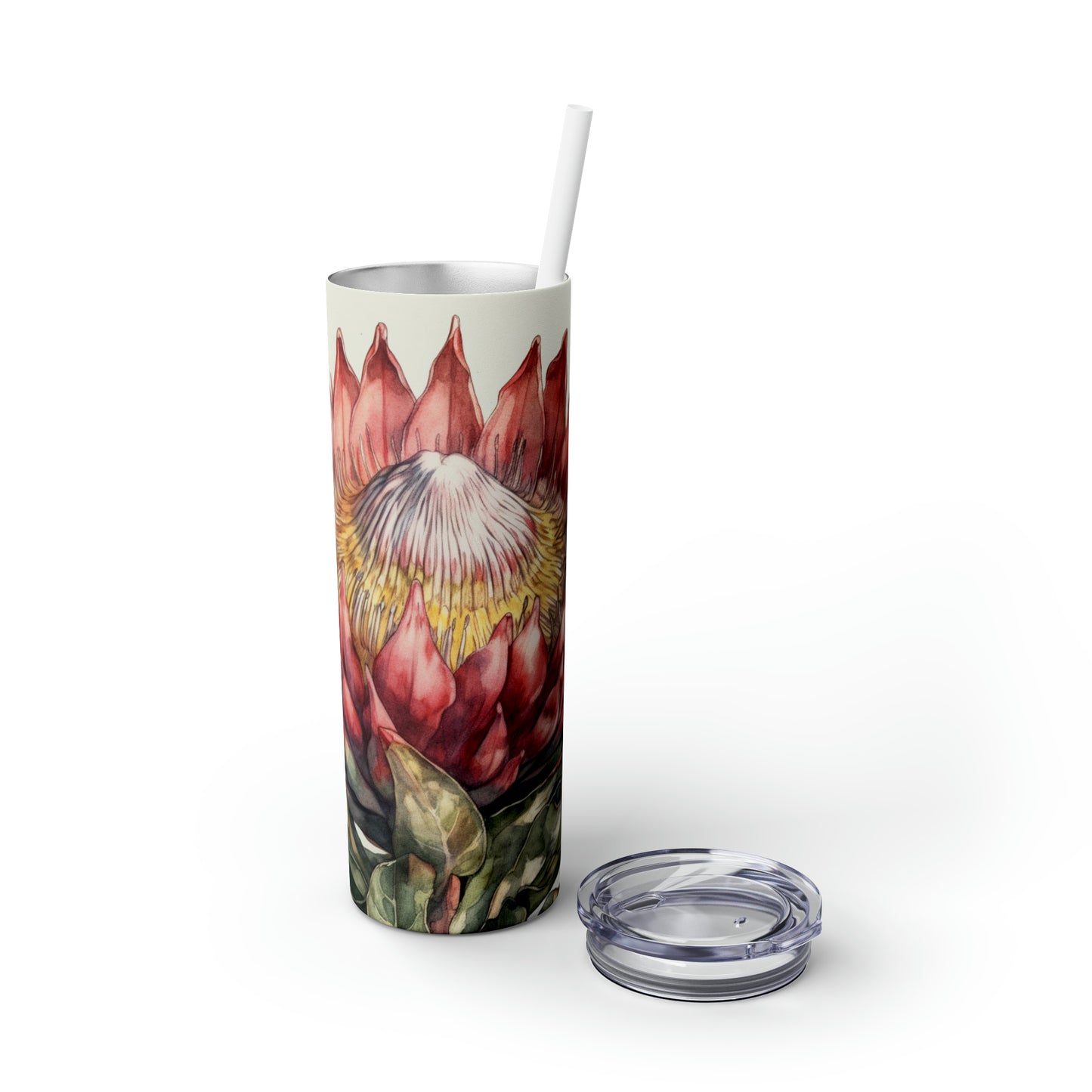 Skinny Tumbler with Straw, 20oz Protea