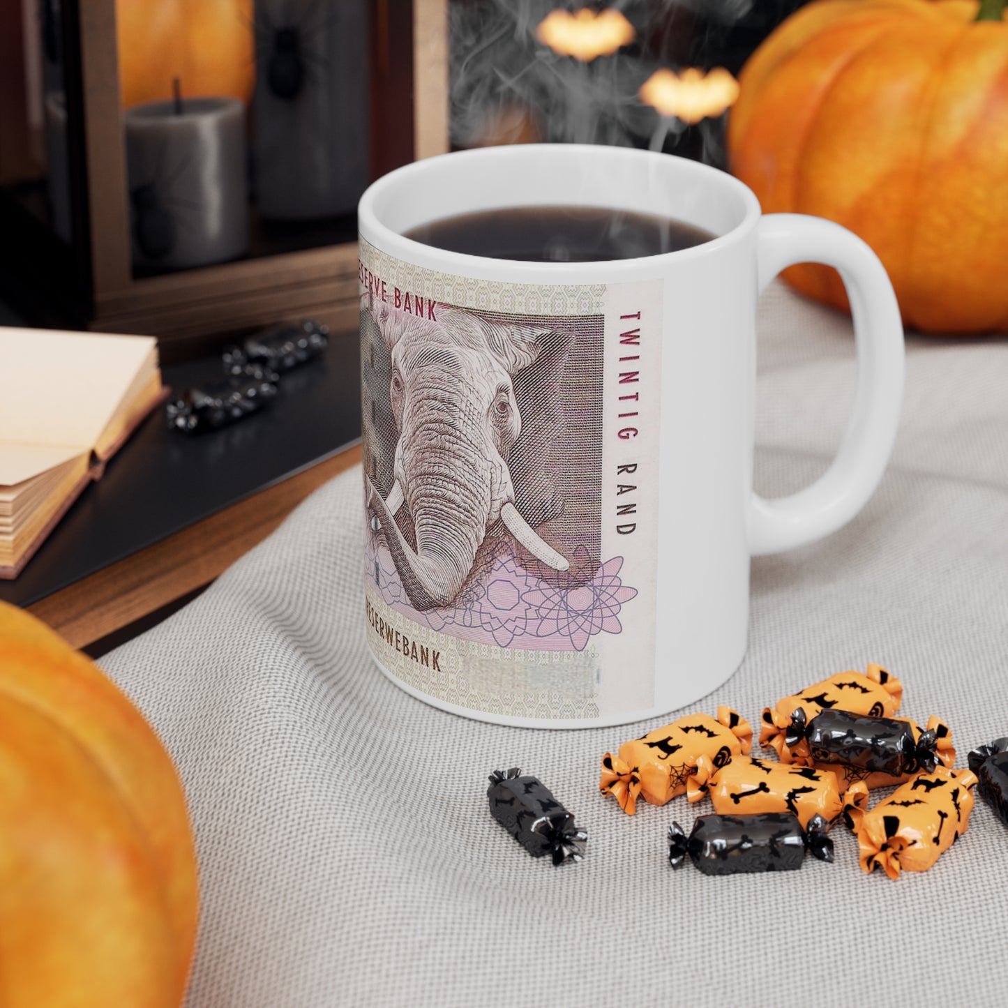 SOUTH AFRICA MONEY Mug, South Africa gift, south african elephant mug, gift for south african, south africa house warming gift