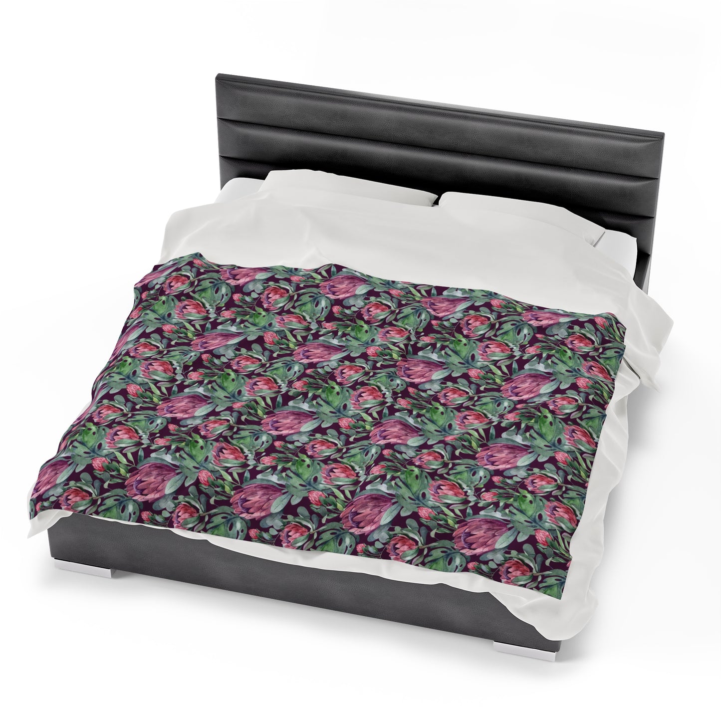 FLORAL PROTEA PLUSH Velveteen Blanket