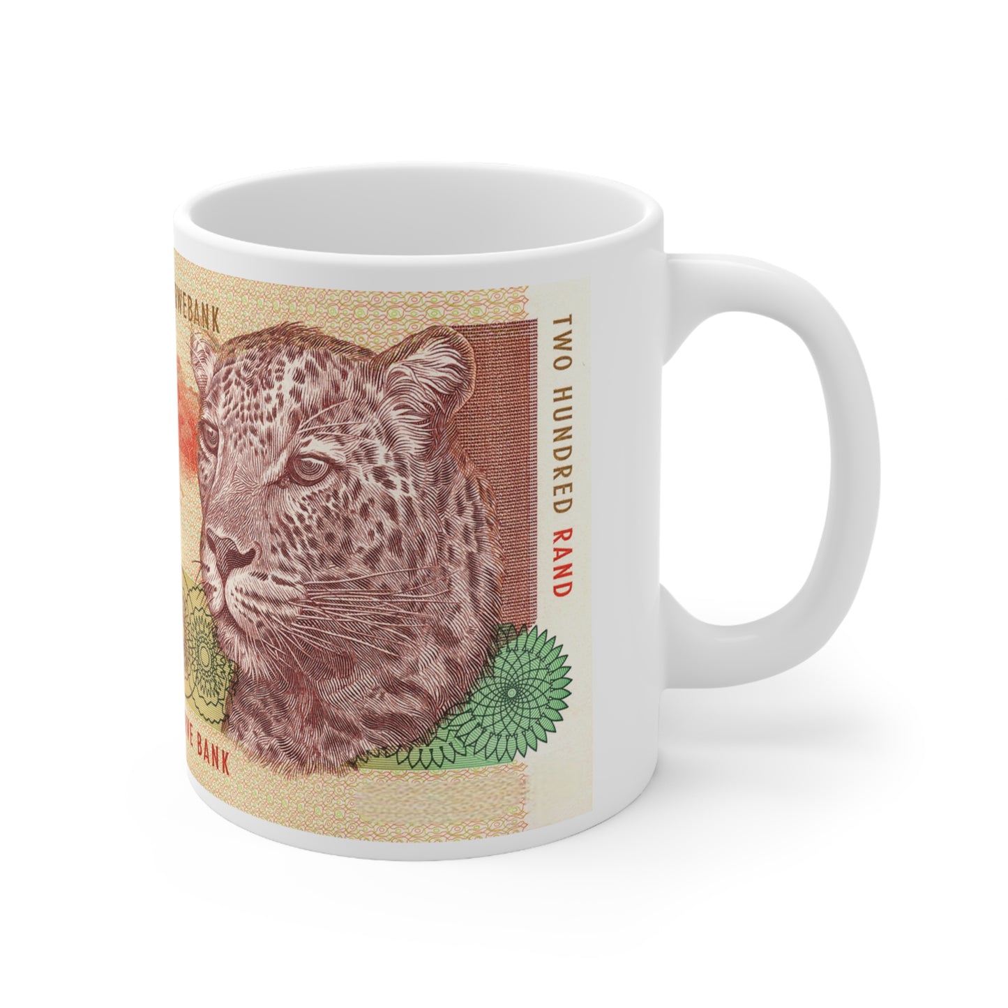 SOUTH AFRICA MONEY Mug, South Africa gift, south african leopard mug, gift for south african, south africa house warming gift